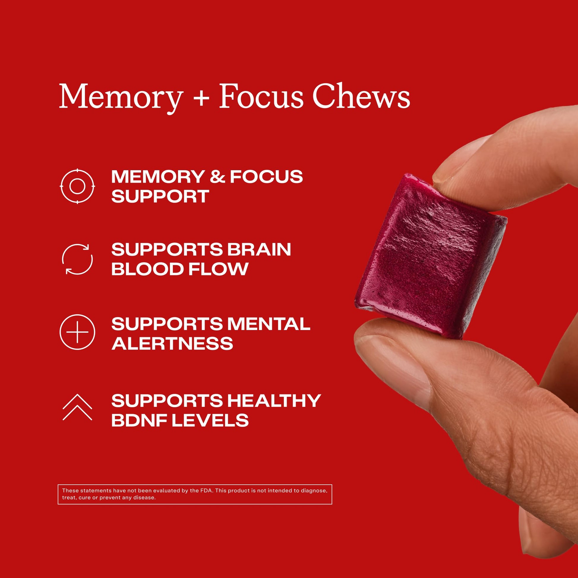 Humann Memory and Focus Chews, Brain Supplement for Mental Alertness with Beet Root Powder, Clinically Studied Nootropics, Resveratrol Plus Beet Root Powder Humann buy supplements canada