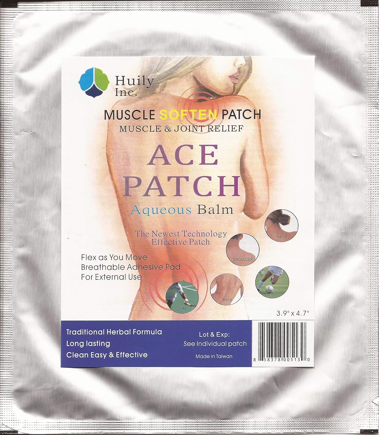 ACE Pain Relief Patch - Aqueous Balm 5 Count Huily buy supplements canada