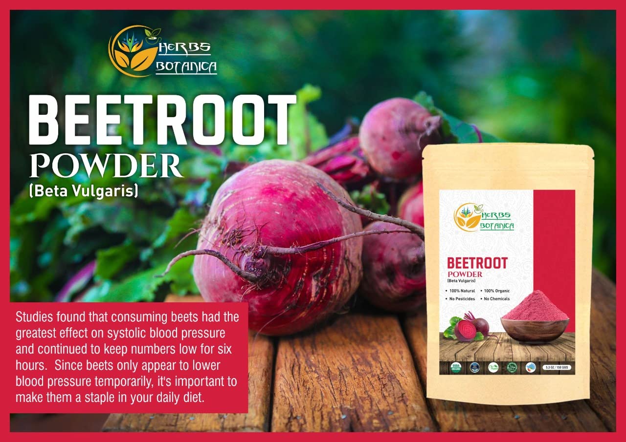 Herbs Botanica Beetroot Powder Organic for Baking and Smoothies | Nitric Oxide Suppement Herbs Botanica buy supplements canada