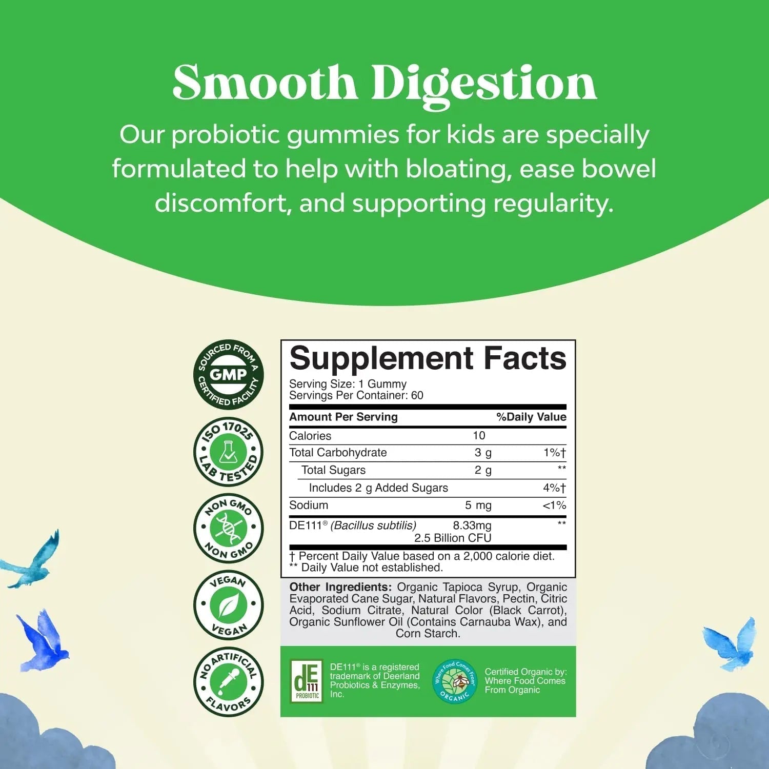 Natures Craft USDA Organic Probiotic Gummies for Kids - Vegan Non-GMO Kids Probiotic Gummy Vitamin for Immunity and Digestive Health Natures Craft buy supplements canada