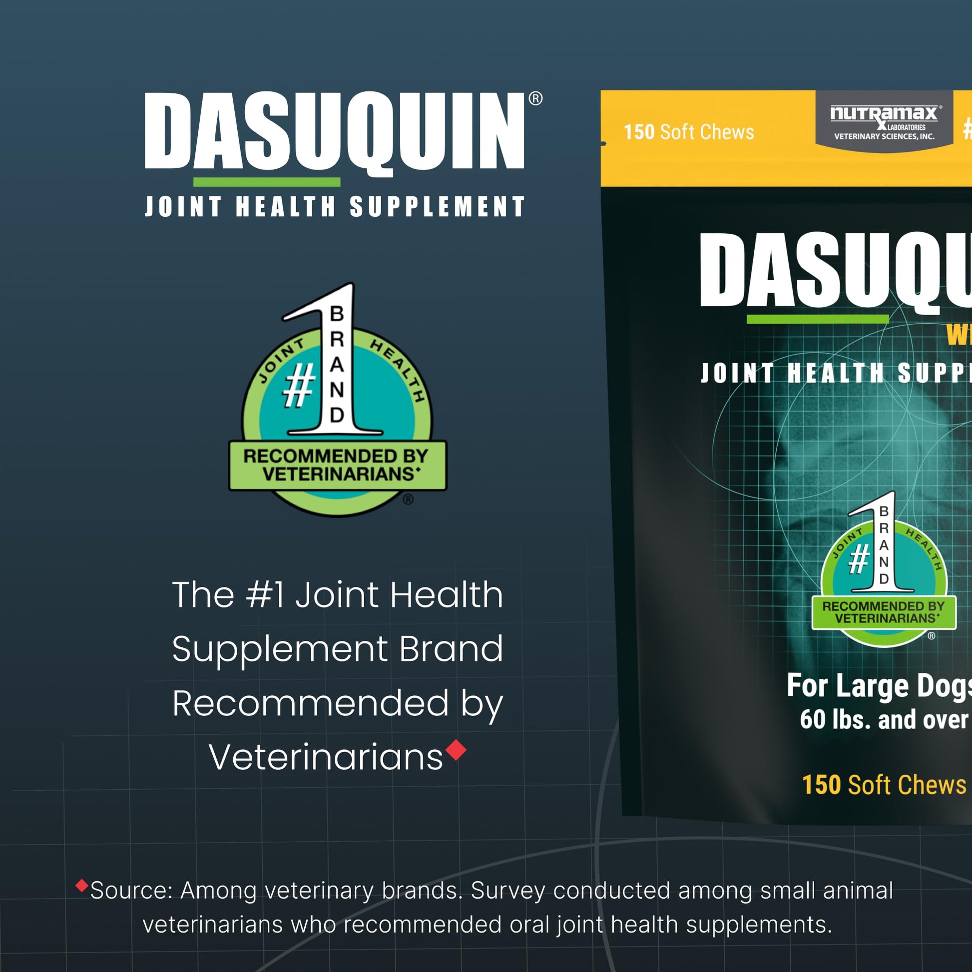 Nutramax Dasuquin for Large Dogs, Joint Health Supplement, Contains Glucosamine for Dogs, Plus Chondroitin, ASU, MSM and More, Supports Healthy Joints, Soft Chews, 150 Count Nutramax Laboratories buy supplements canada