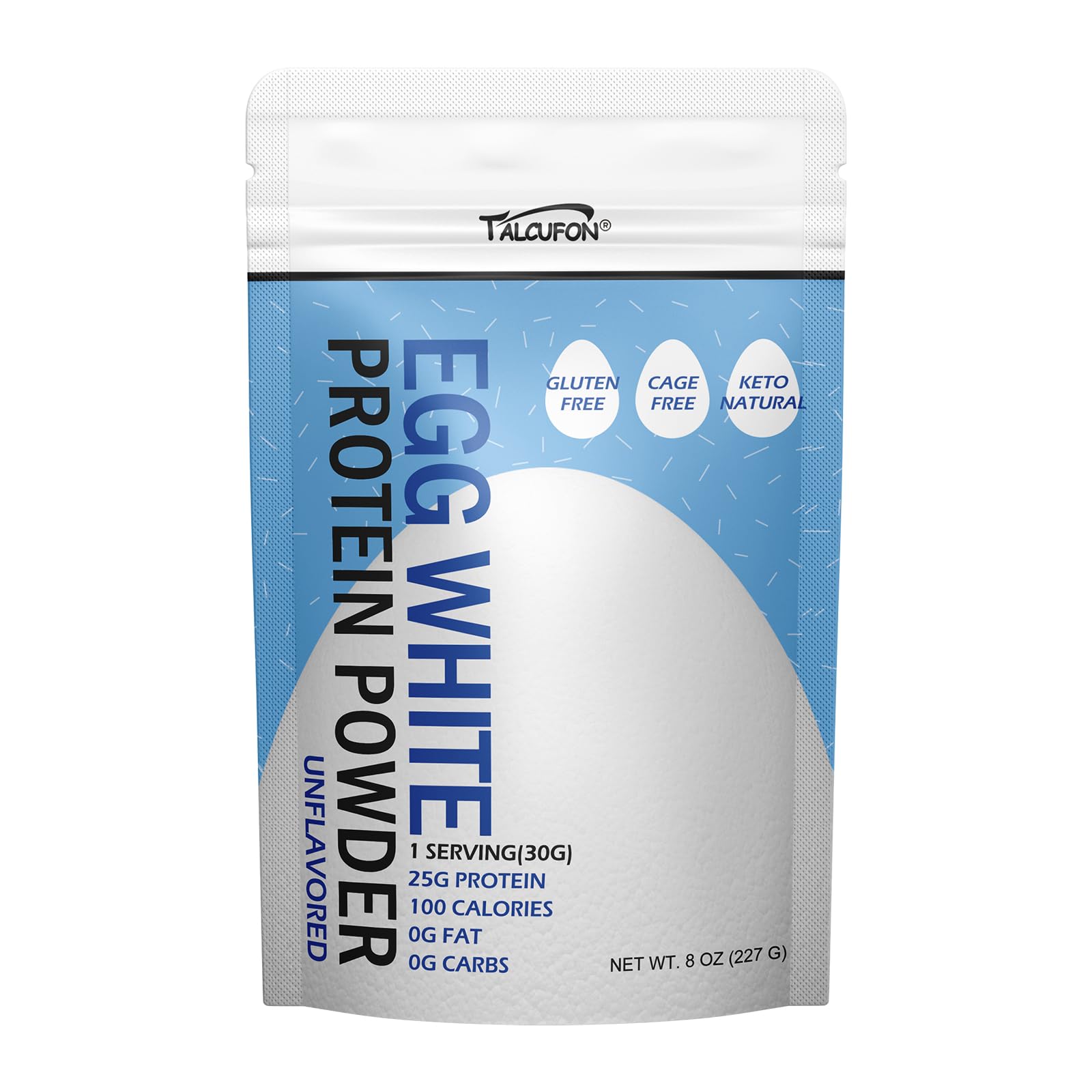 Talcufon Egg White Protein Powder 8 Oz Pasteurized No Additives, High Protein, Gluten-Free Ideal for Baking and Cooking, Unflavored 227G Talcufon buy supplements canada