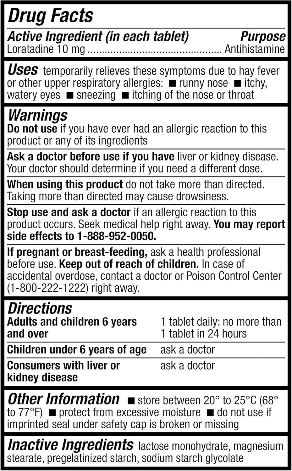 HealthA2Z® Allergy Relief | Loratadine 10mg Antihistamine | 500 Tablets | Dye Free | Relief from Itchy Throat, Sneezing, Runny Noses | 24-Hours Allergy Medicine HealthA2Z buy supplements canada