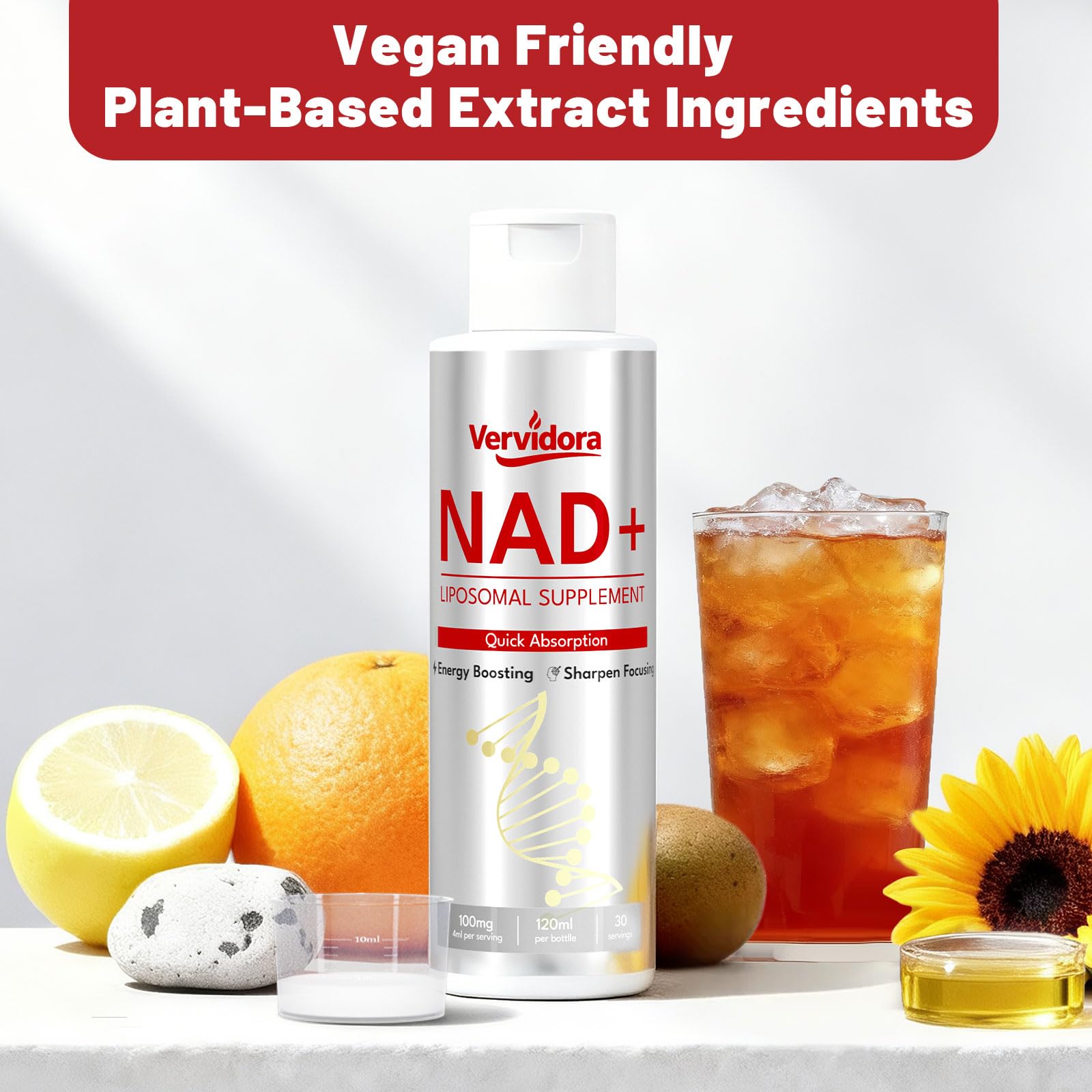 Vervidora Liposomal NAD+ Supplement, NAD+ Liquid Supplement with High Absorption for Anti-Aging, Cellular Health, Enhance Focus, Energy&Metabolism Support, Liposomal NAD+ Supplements for Women& Men Vervidora buy supplements canada