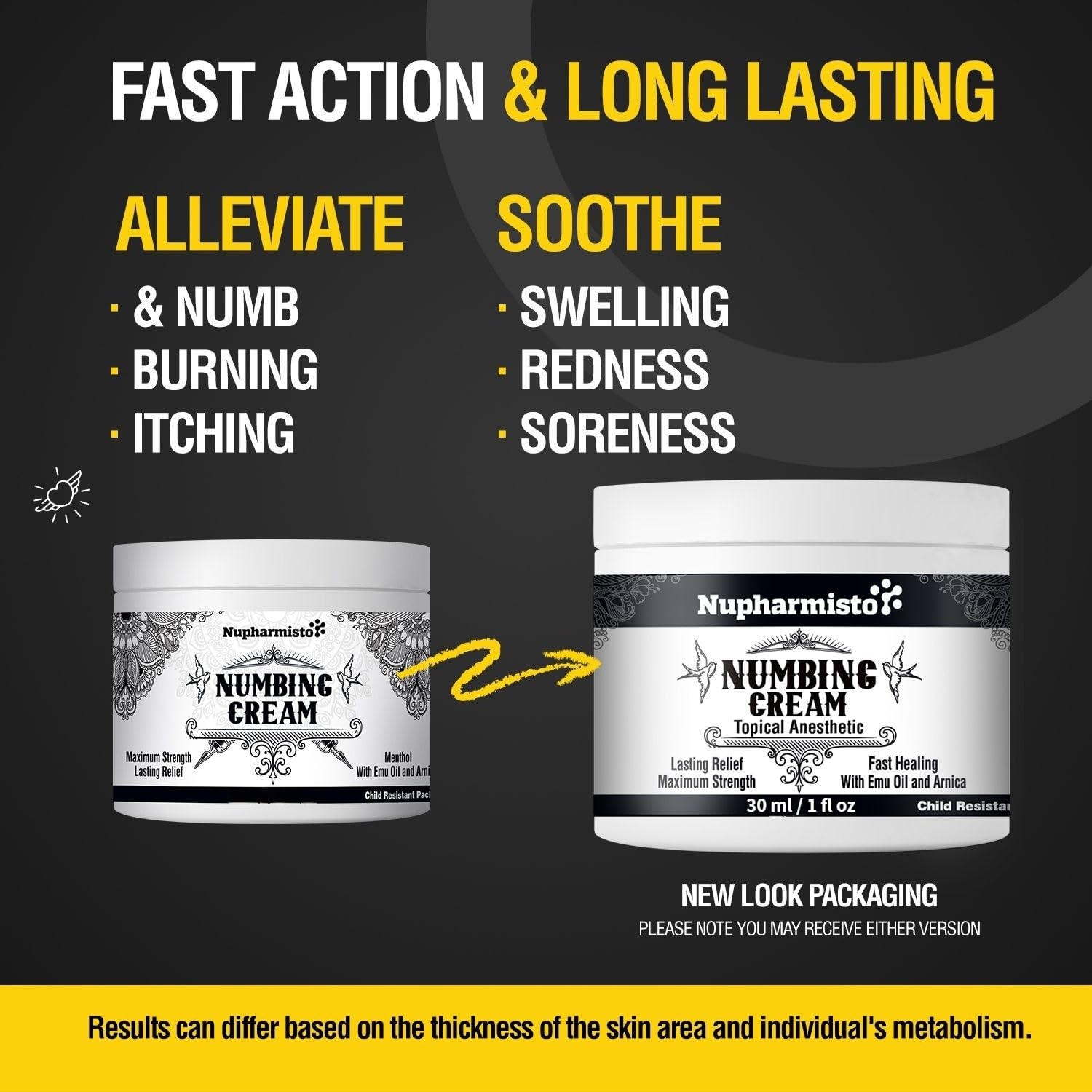 Nupharmisto Numbing Cream Maximum Strength : Long Lasting Numbing Cream with 5X Numbing - Emu Oil and Arnica 30 ml / 1 fl oz Nupharmisto buy supplements canada