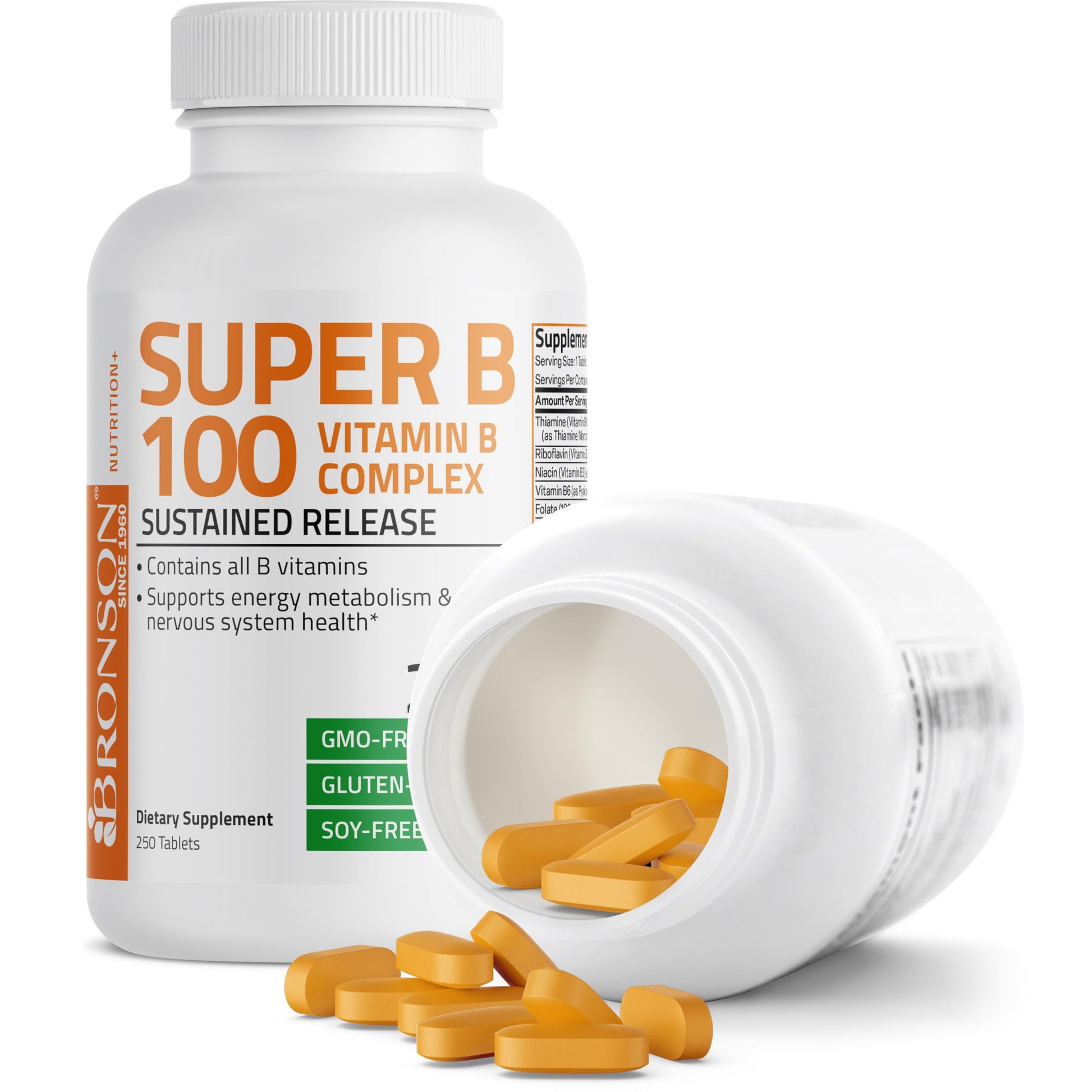 Bronson Super B 100 Vitamin B Complex Sustained Release Contains All B Vitamins Bronson buy supplements canada
