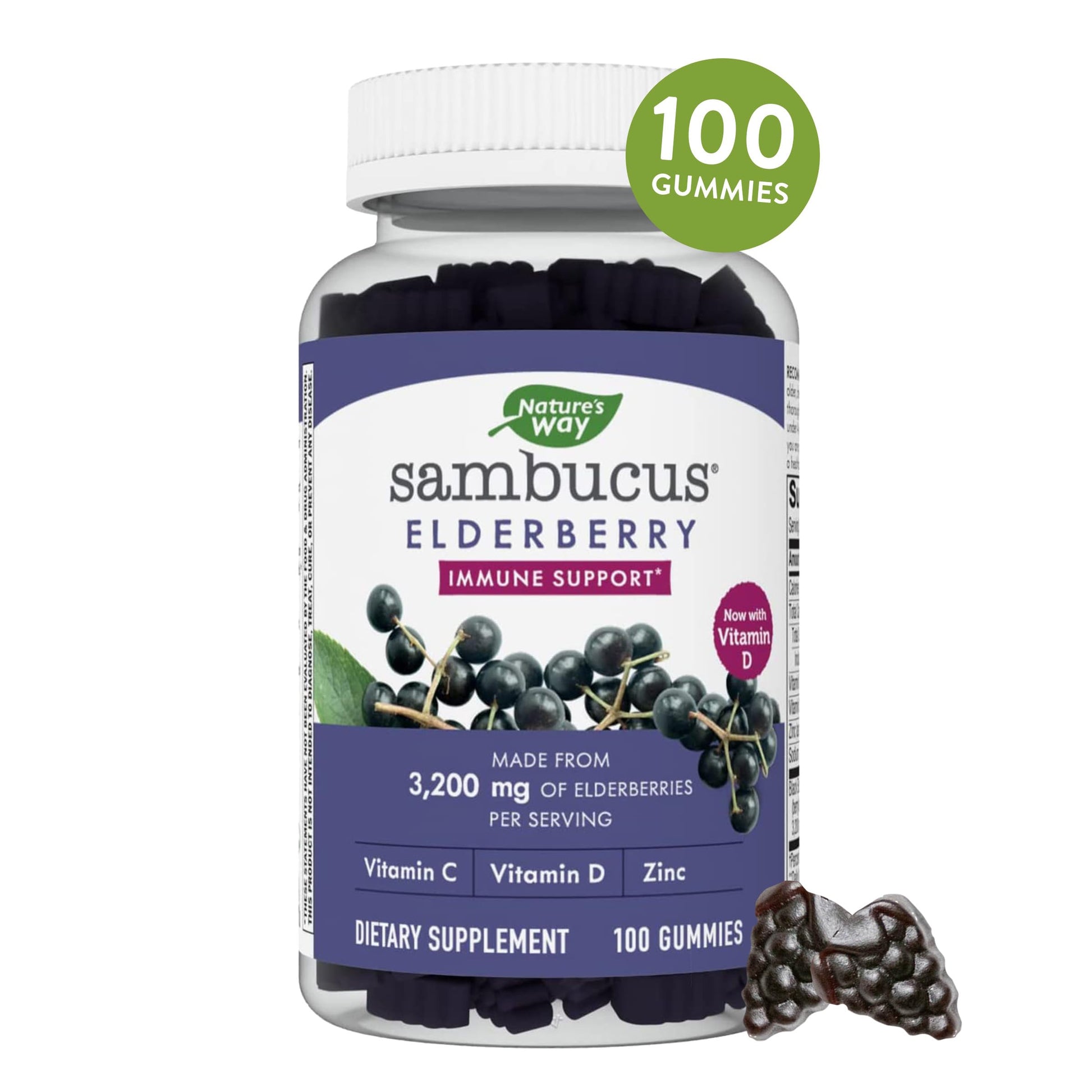 Nature's Way Sambucus Elderberry Gummies - Immune Support Supplement for Kids Nature's Way buy supplements canada