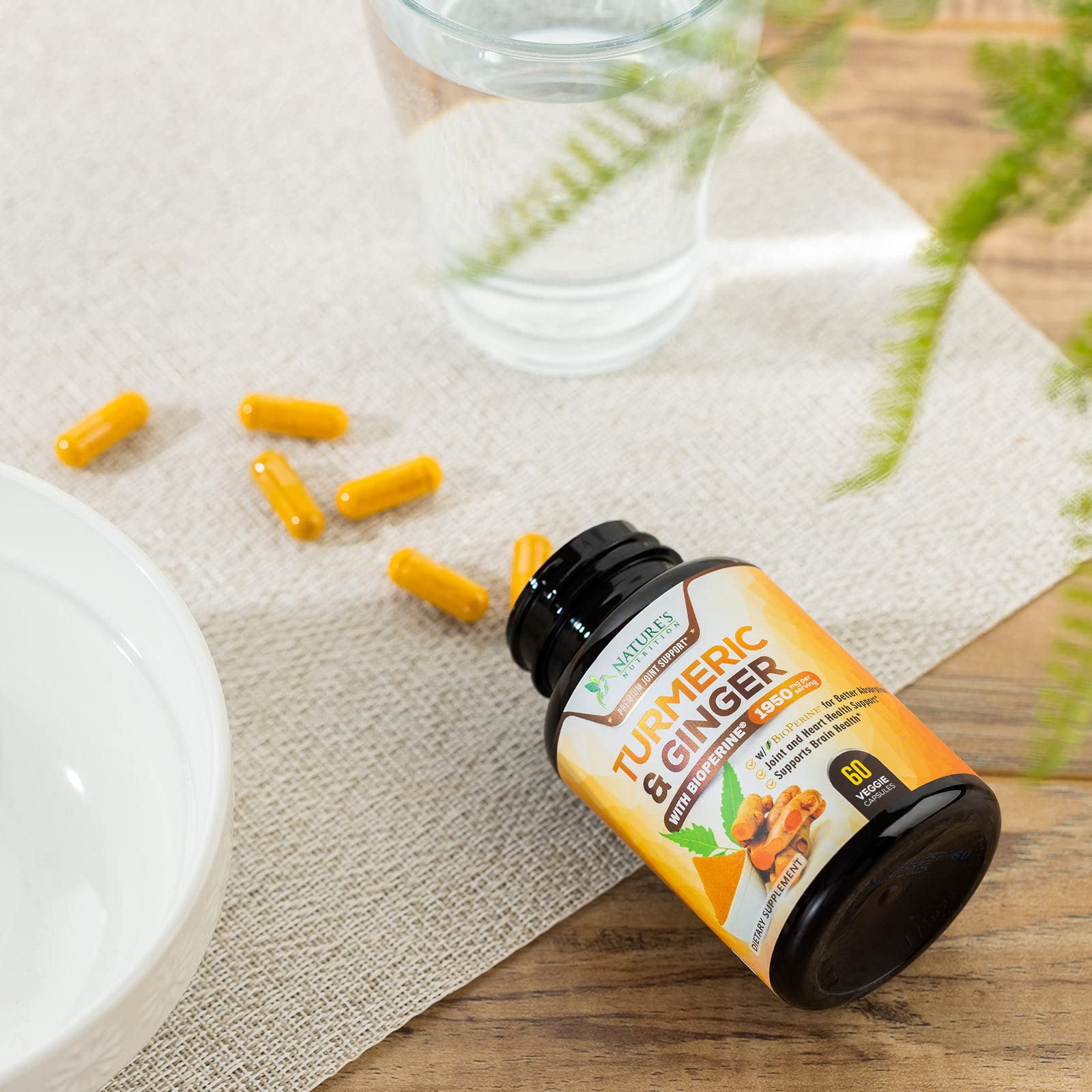 Turmeric Curcumin with BioPerine & Ginger 95% Standardized Curcuminoids Nature's Nutrition buy supplements canada