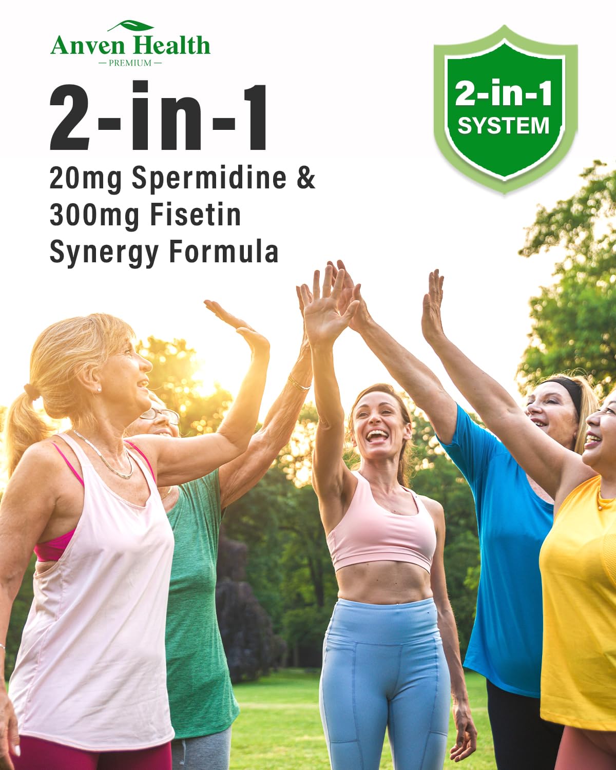 Spermidine & Fisetin Supplement - 20mg of 99% Spermidine Per Serving, 3HCL & 300mg Fisetin for Women Men Cell Renewal, Aging Defense & Longevity, Gluten Free, Non-GMO, Made in USA | 30 Veggie Caps Anven Health buy supplements canada