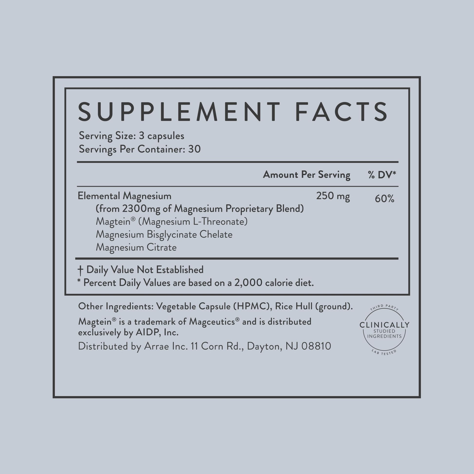 Arrae Magnesium Supplement, Magnesium Glycinate, Citrate & L-threonate, 250 mg, Support Mood, Sleep, Nerves, and Muscles,90 Capsules Arrae buy supplements canada