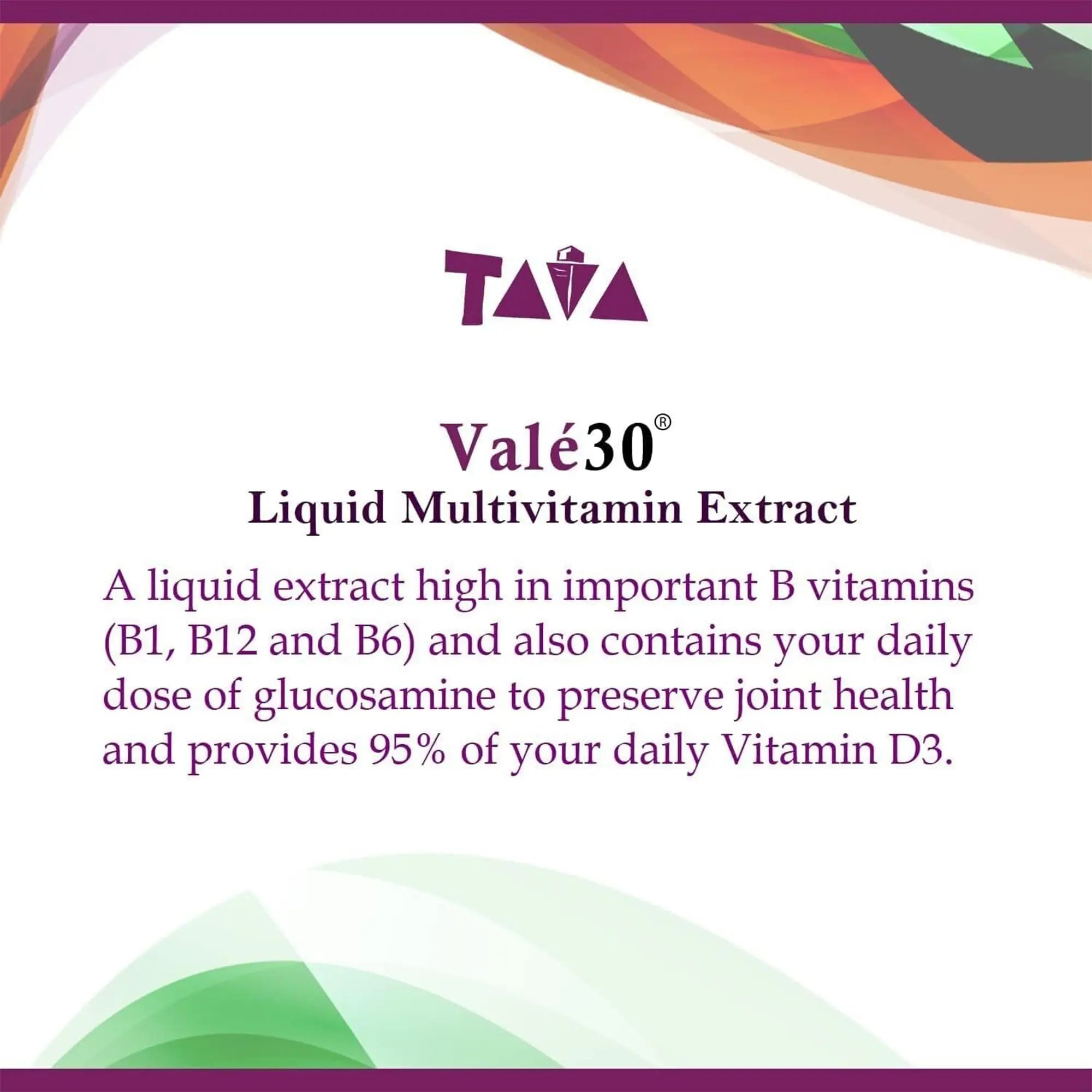 TAVA Valé30 - Liquid Multivitamin - 30-Day Supplement with Vitamin A and B Complex for Men, Women, and Family, Daily Boost Drink - 2 Bottles TAVA buy supplements canada
