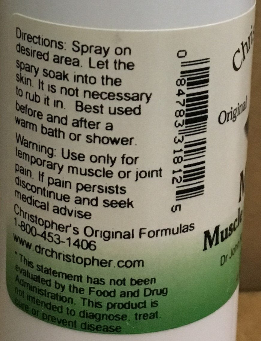 Christopher's Muscle Pain Relief - 4 fl oz Christopher's Original Formulas buy supplements canada