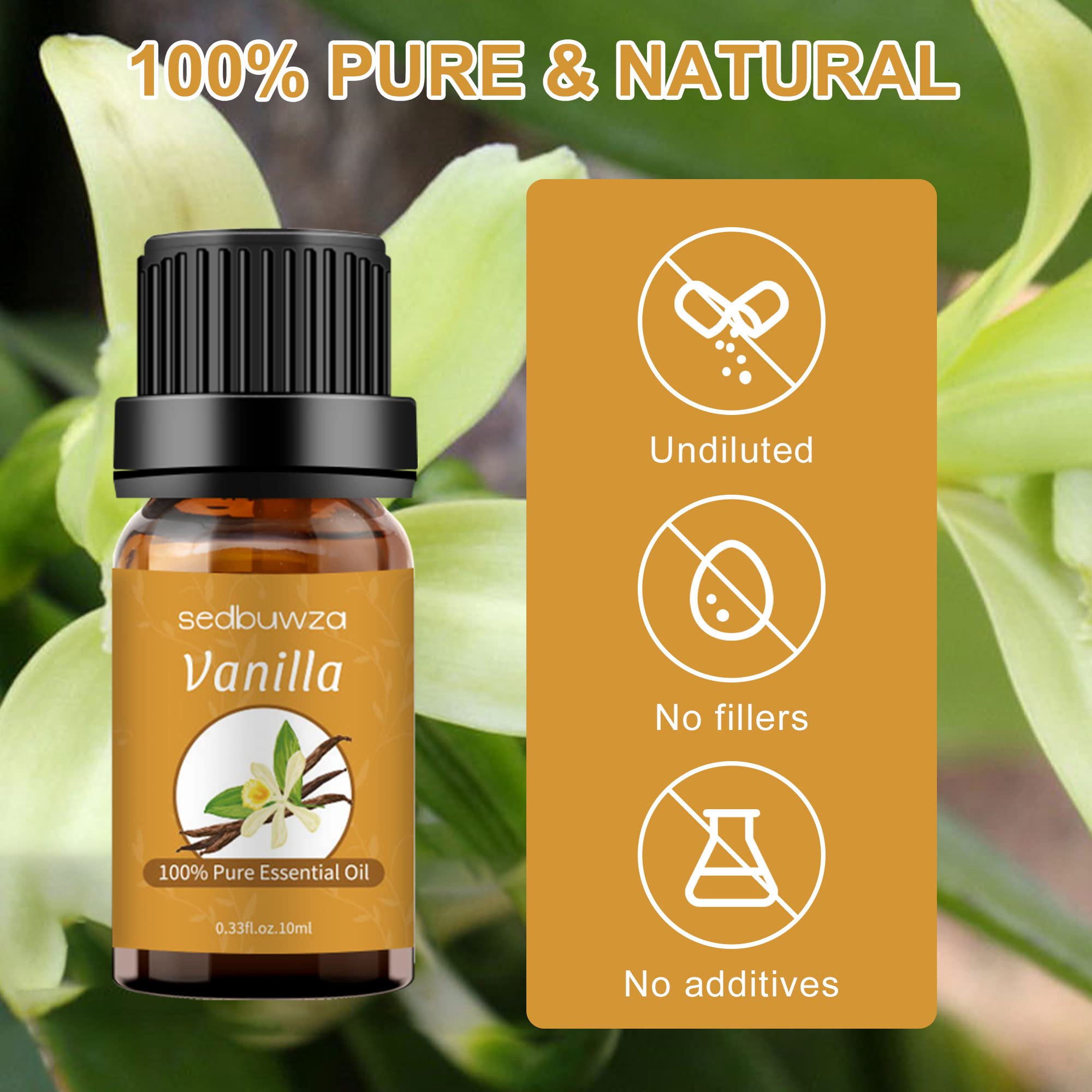 Sedbuwza Vanilla Oil Lavender Essential Oil Gift Set, 100% Pure Organic Fragrance Oil Set for Diffuser Sedbuwza buy supplements canada