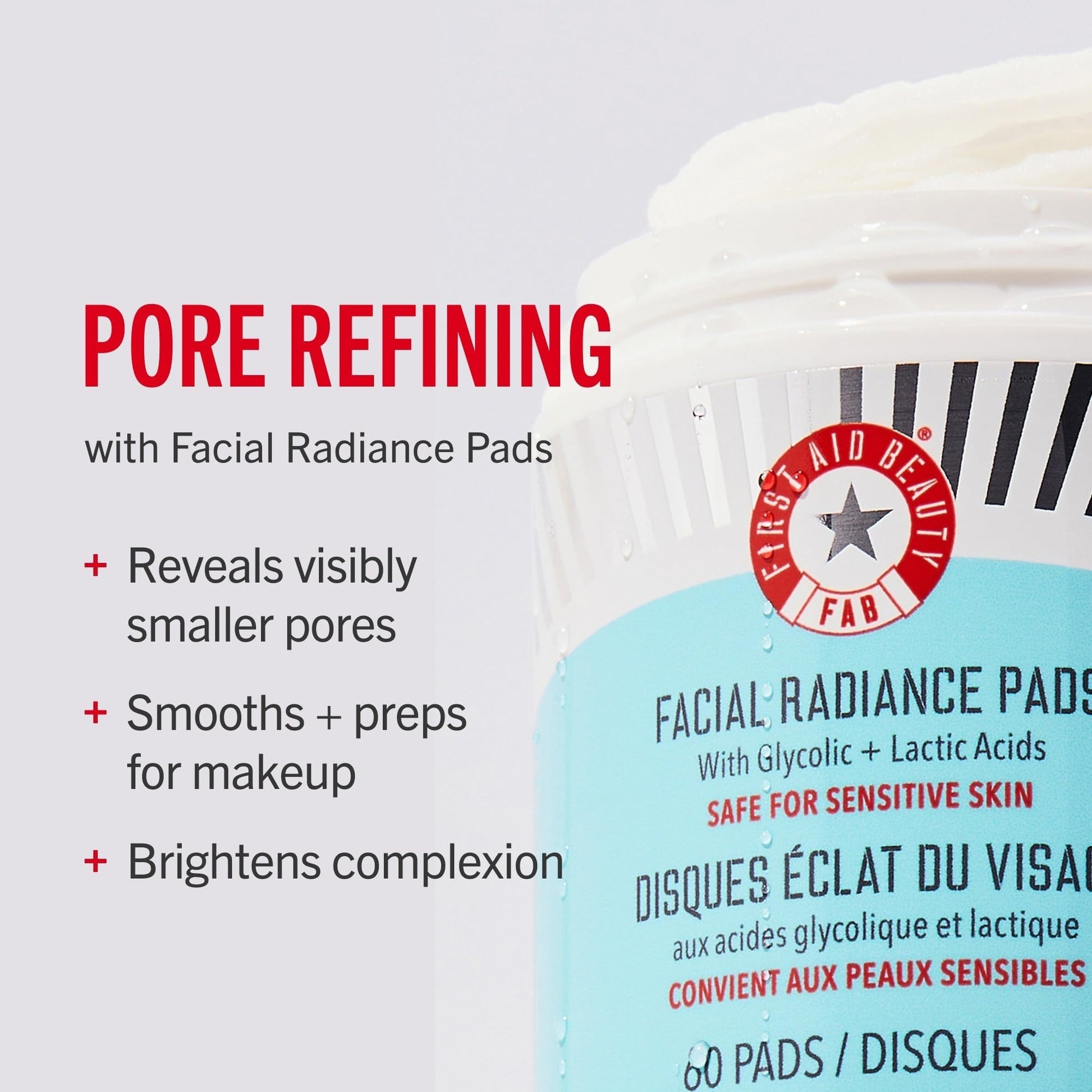 First Aid Beauty - Facial Radiance Pads with Glycolic & Lactic Acids, Daily Exfoliating Pads First Aid Beauty buy supplements canada