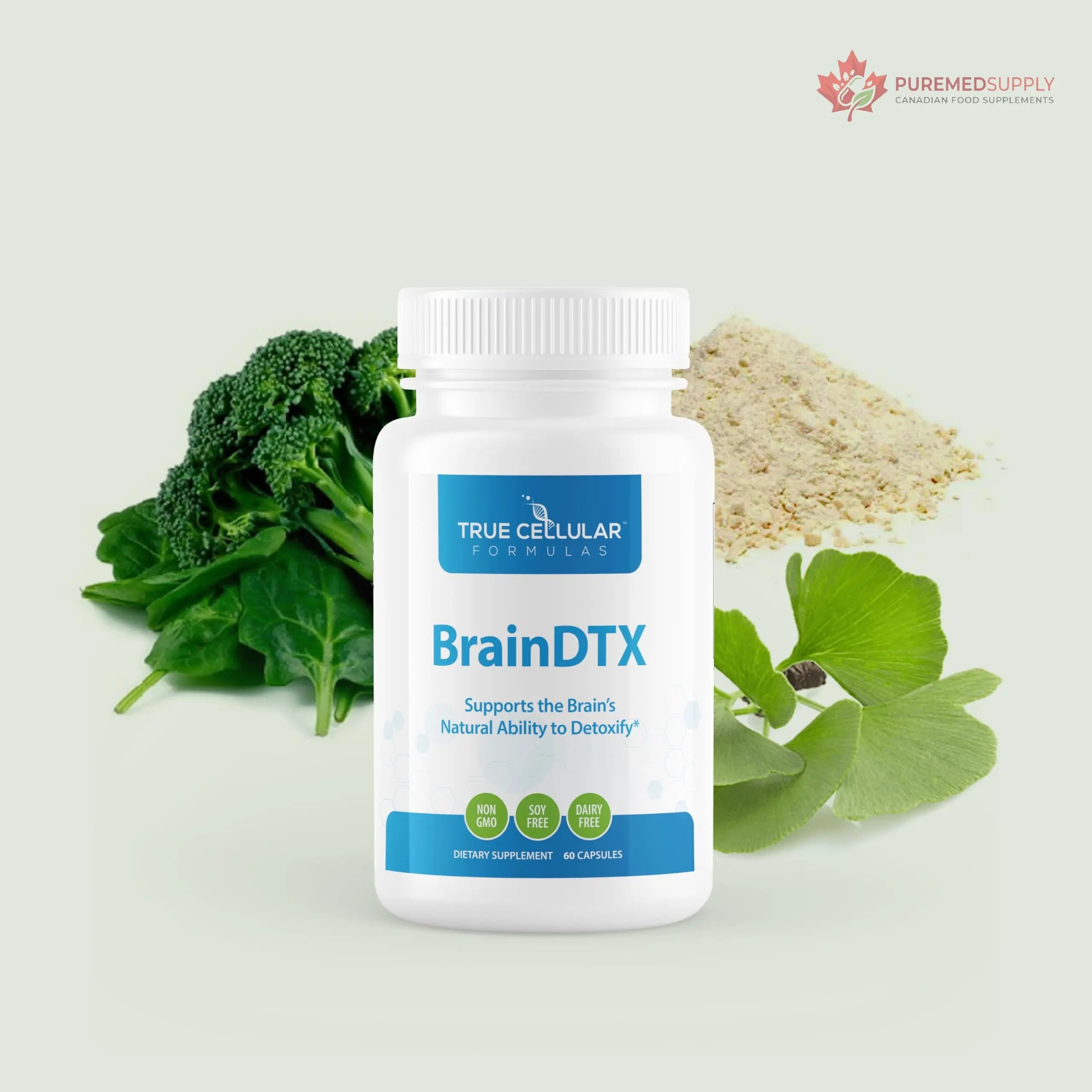 True Cellular Formulas BrainDTX - Supports Cognitive Function, Focus & Mental Clarity - Promotes Clear Thinking & Memory - with Alpha Lipoic Acid & Biotin - Antioxidant Support - 60 Capsules True Cellular Formulas buy supplements canada