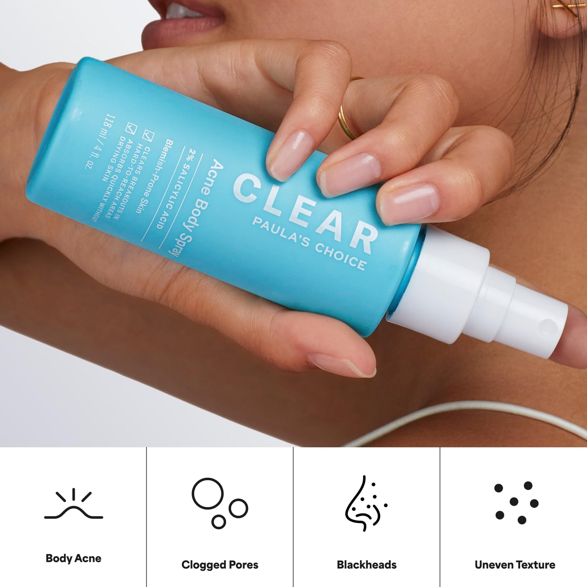 Paula's Choice CLEAR Exfoliating Back & Body Acne Spray, Bacne Spray with 2% BHA Salicylic Acid Back Acne Treatment for Clogged Pores Paula's Choice buy supplements canada
