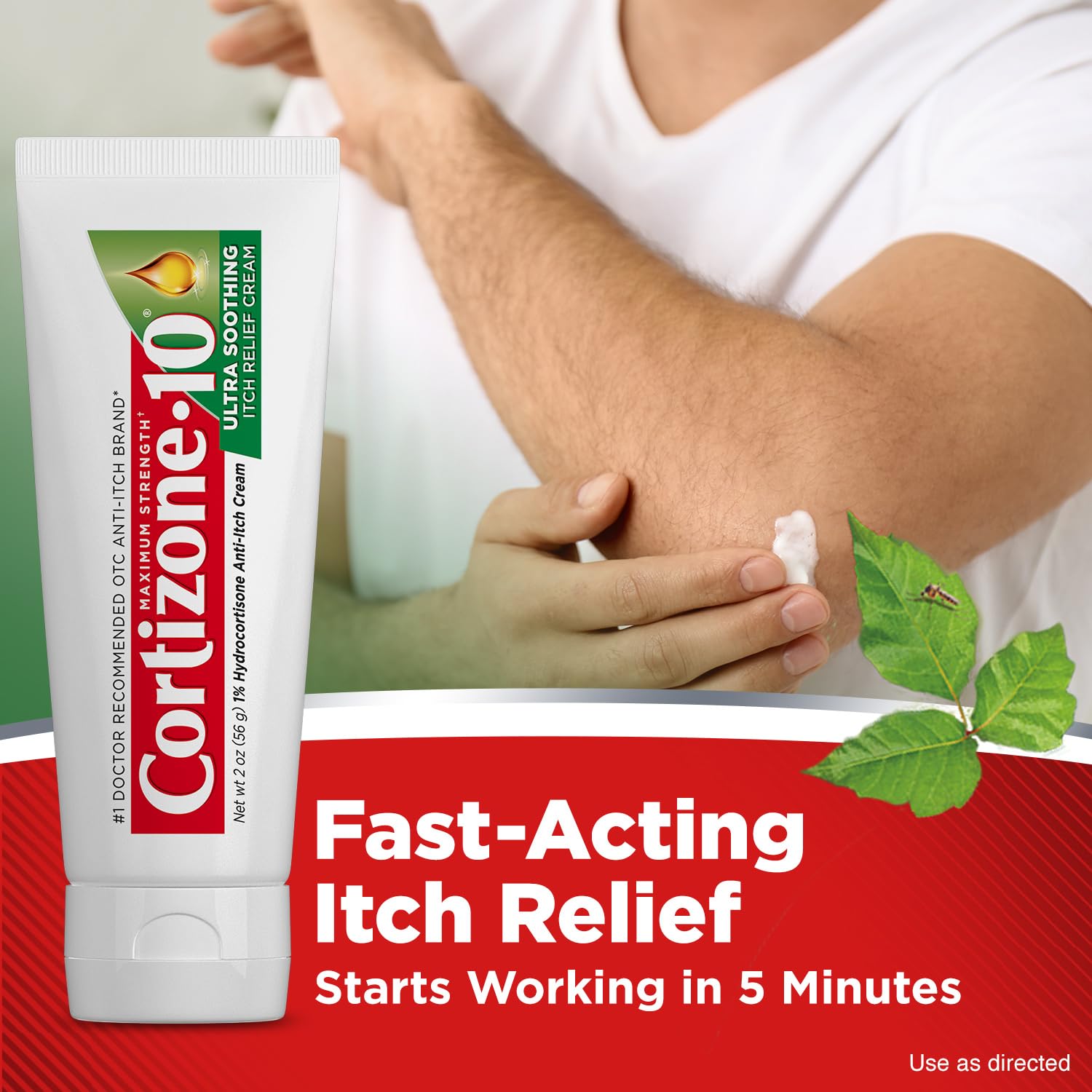 Cortizone-10 Maximum Strength Ultra Soothing Itch Relief Cream, 1% Hydrocortisone, Fast-Acting, Anti-Itch Cream for Bug Bites, Rash, Eczema, Psoriasis, Poison Ivy, Oak, Sumac & More, 2 oz Cortizone 10 buy supplements canada