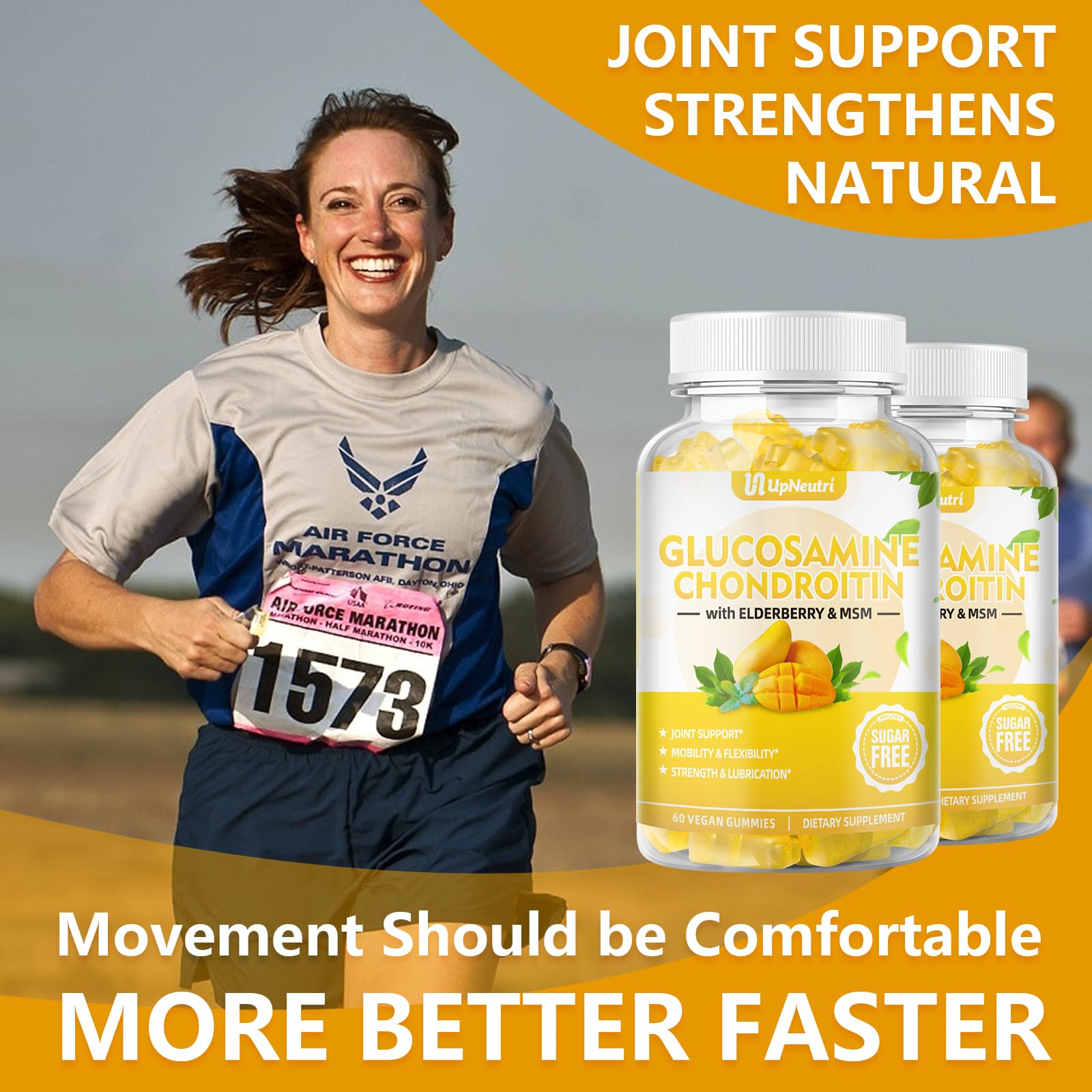 Sugar Free Glucosamine Chondroitin Gummies, Extra Strength 1500mg Glucosamine UPNEUTRI buy supplements canada