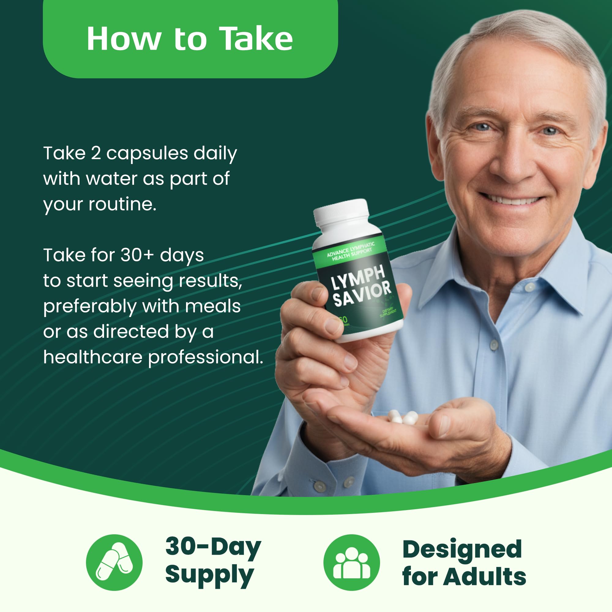 Lymph Savior - Plant-Based Lymphatic Support Supplement with Red Clover, Horse Chestnut & Burdock Root for Fluid Balance & Daily Wellness - Non-GMO, Made in USA - 30-Day Supply, 1 Bottle Lymph Savior buy supplements canada