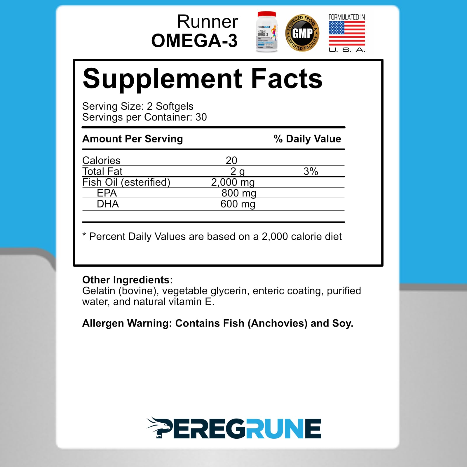 PEREGRUNE Runner Multivitamin & Omega 3 Bundle (1 Month Supply) | Antioxidants for Health & Recovery | Vitamin B Complex for Endurance, Energy, VO2 Max | Joints & Heart: 1,000mg Fish Oil PEREGRUNE buy supplements canada