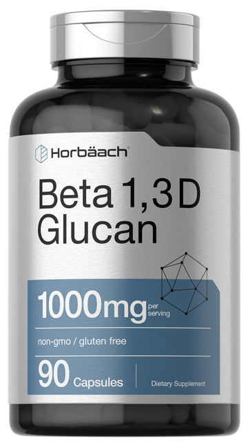 Beta Glucan 1 3D 1000 mg | 90 Capsules | Beta 1,3, 1,6 D Glucan | Non-GMO, Gluten Free Horbäach buy supplements canada