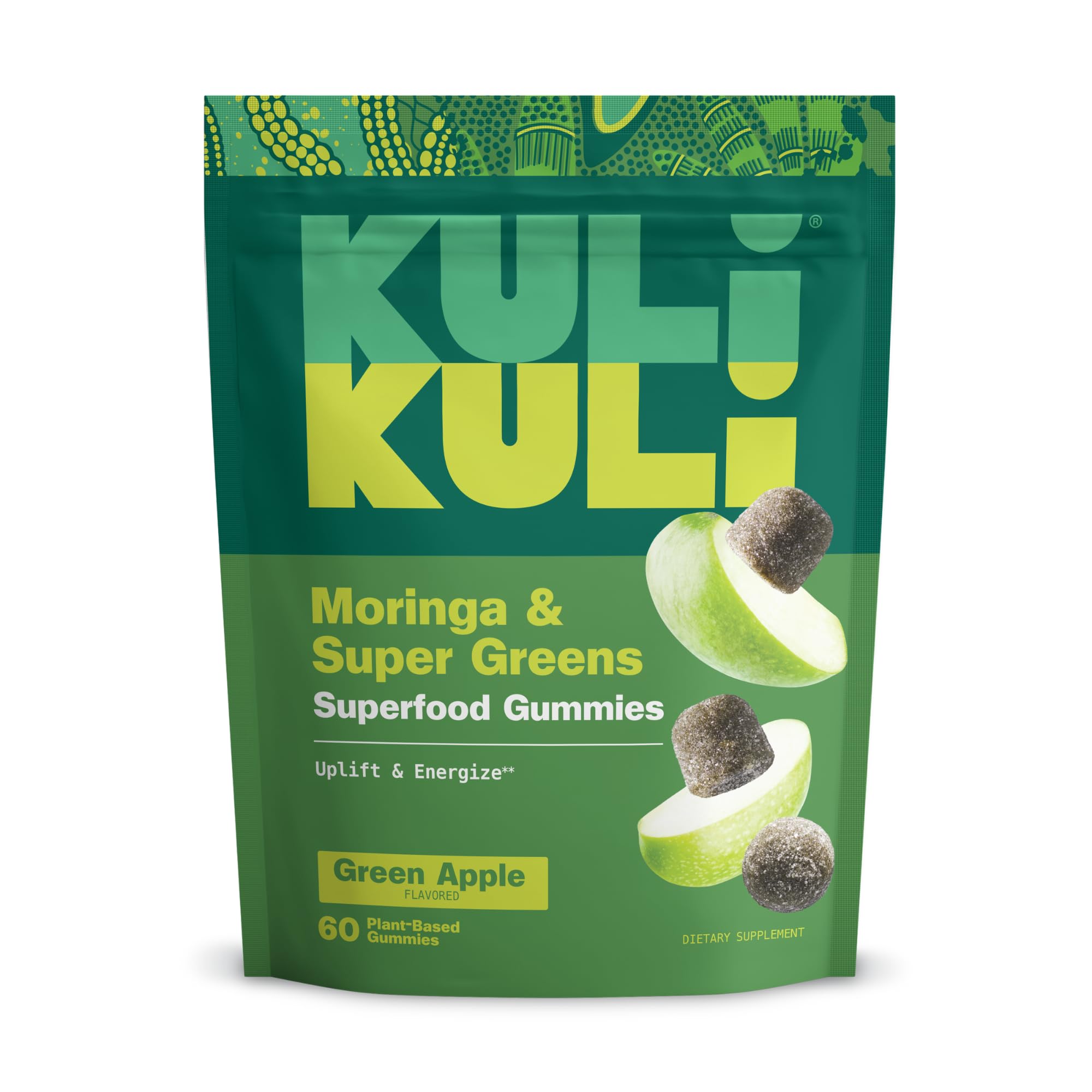 Kuli Kuli Super Energy Gummies - Energy Supplements with Moringa, Caffeine-Free Natural Energy Booster - 60 Non-GMO, Gluten-Free Moringa Gummies Kuli Kuli buy supplements canada