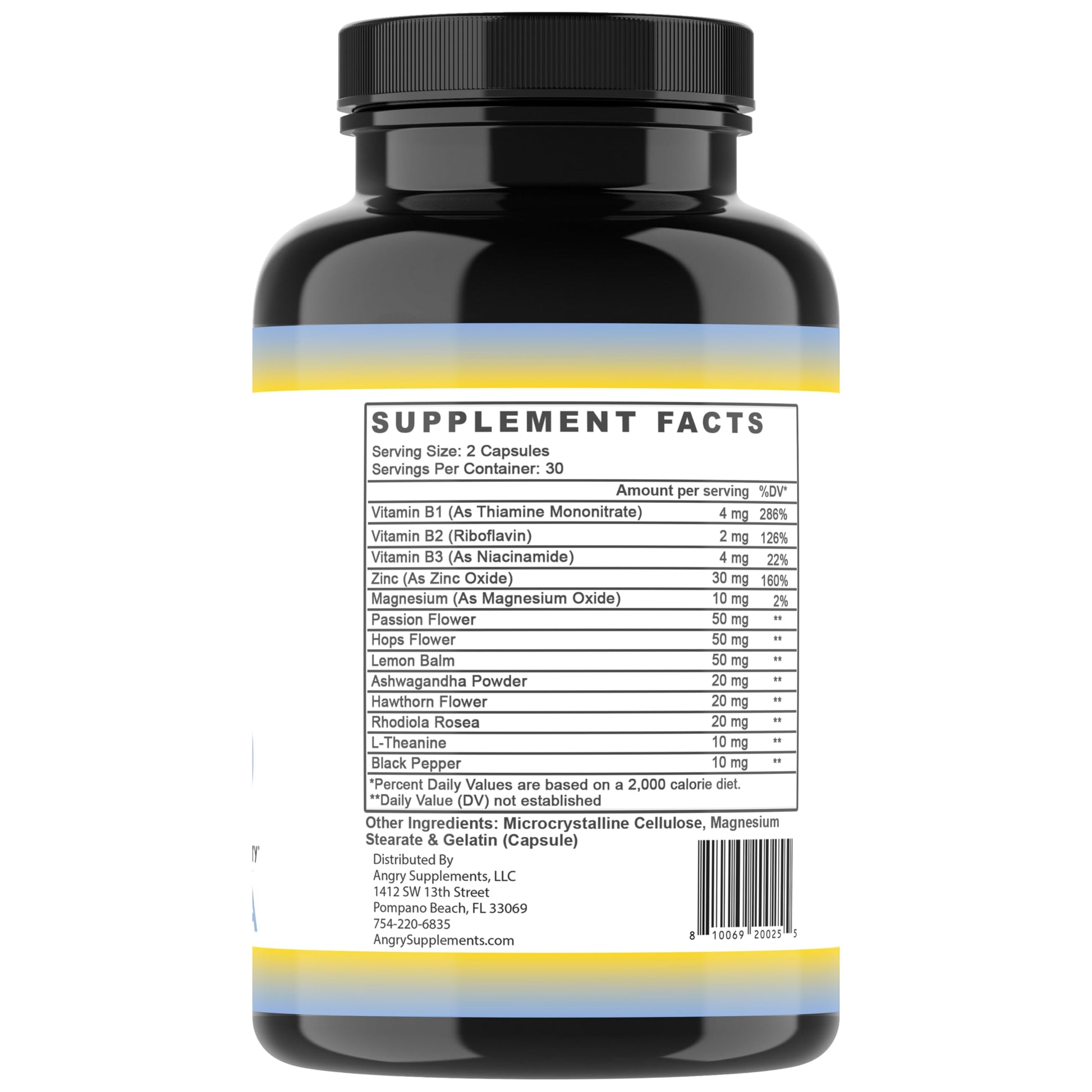 Angry Supplements Stress Less Day-Time Mood Support Pills – Natural Stress Relief with Ashwagandha, Rhodiola, L-Theanine, Magnesium & B Vitamins– Calm Focus & Mental Clarity – 60 Capsules (1-Bottle) Angry Supplements buy supplements canada
