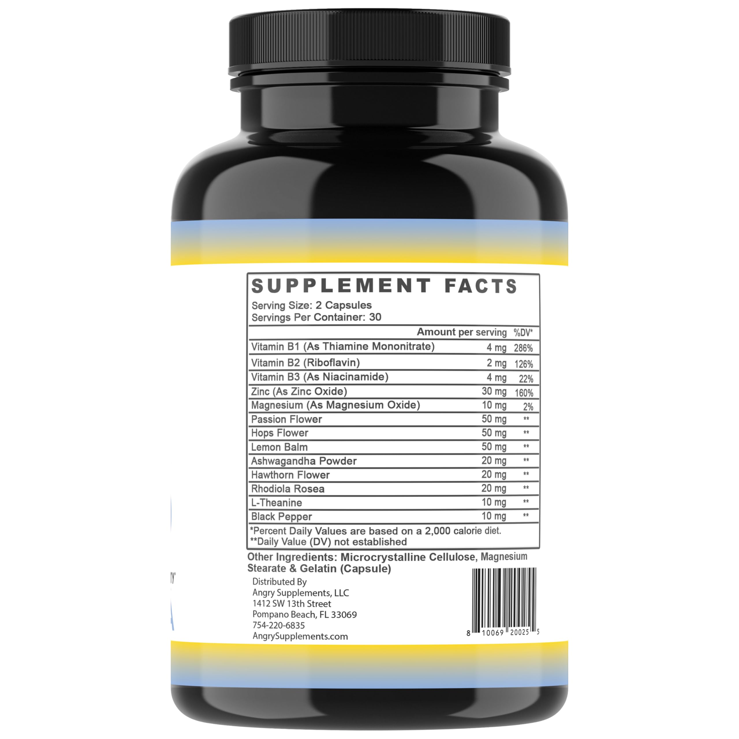 Angry Supplements Stress Less Day-Time Mood Support Pills – Natural Stress Relief with Ashwagandha, Rhodiola, L-Theanine, Magnesium & B Vitamins– Calm Focus & Mental Clarity – 60 Capsules (1-Bottle) Angry Supplements buy supplements canada