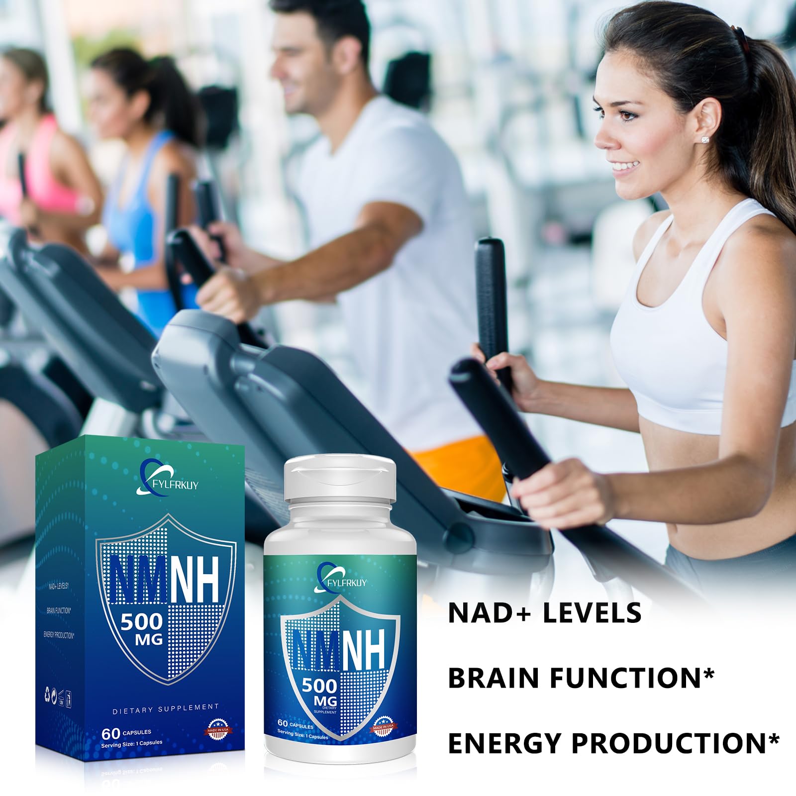 FYLFRKUY New NMNH 500mg Per Serving (Dihydronicotinamide Mononucleotide), NAD 𝐒𝐮𝐩𝐩𝐥𝐞𝐦𝐞𝐧𝐭𝐬 Pure Organic, More Effective Than NMN for Anti-Aging, Energy, Immunity, Focus - 60 Count FYLFRKUY buy supplements canada