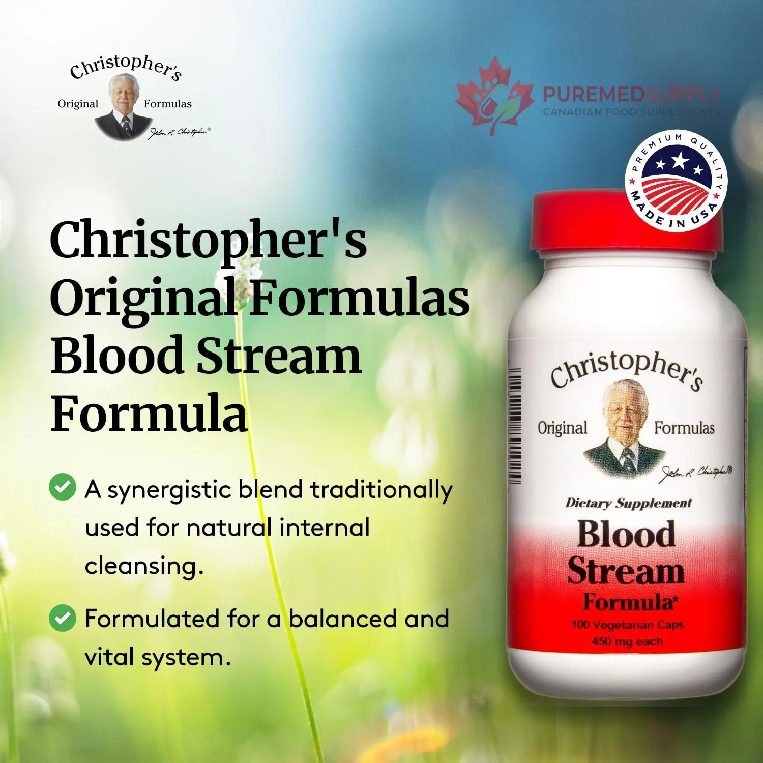 DR. CHRISTOPHER'S Formulas Blood Stream Formula, 100 Cap Christopher's Original Formulas buy supplements canada