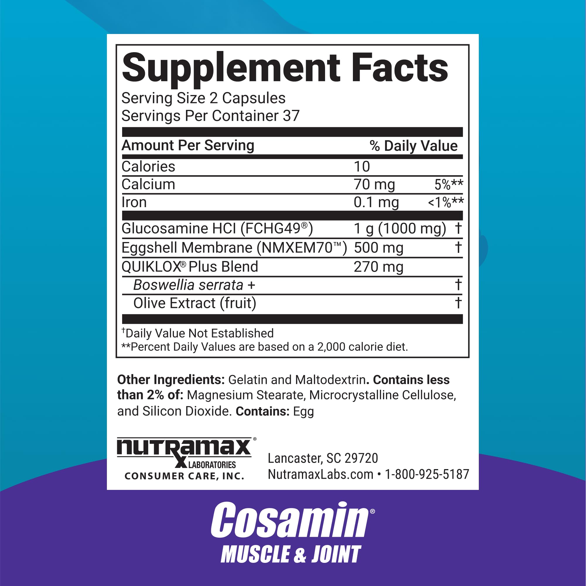 Cosamin Nutramax Muscle & Joint, Works to Decrease Cartilage Breakdown, Joint Health Supplement, Adult Men and Women Joint Health, 74 Capsules Cosamin buy supplements canada