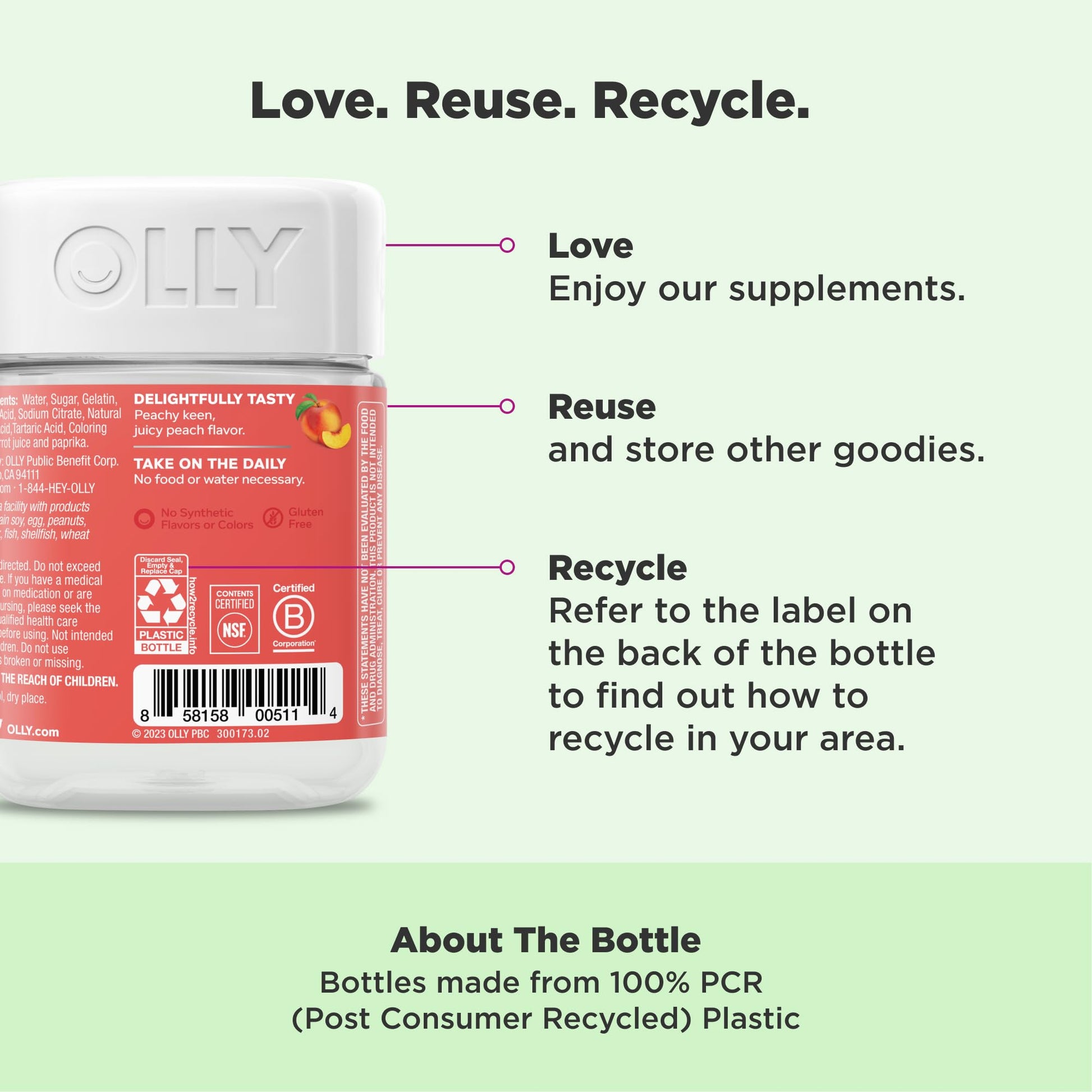 OLLY Probiotic + Prebiotic Gummy, Digestive Support and Gut Health, 500 Million CFUs, Fiber, Adult Chewable Supplement OLLY buy supplements canada