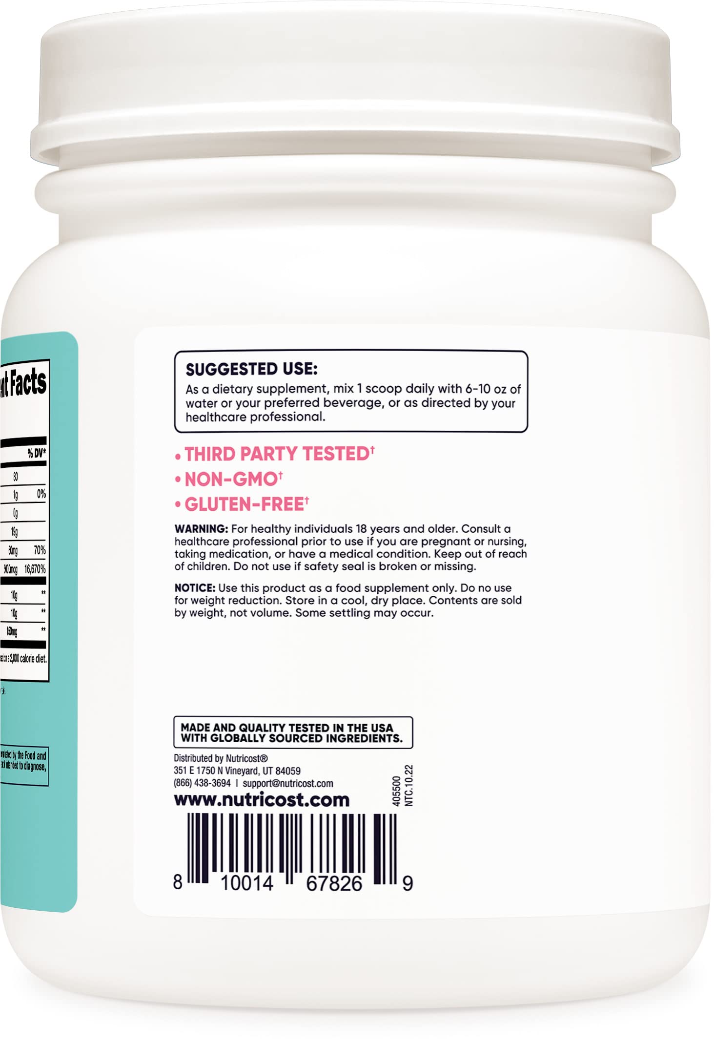 Nutricost Collagen for Women 30 Servings (Unflavored) - Grass-Fed Collagen Peptides Nutricost buy supplements canada