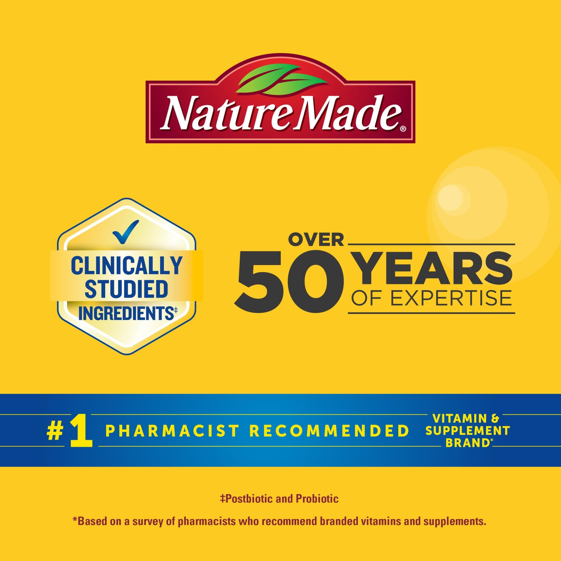 Nature Made Triple-Action Biotics, Gut and Immune Health Support, Digestive Probiotics for Women and Men, Prebiotic Fiber Gummies, 48 Gummies, 24 Day Supply Nature Made buy supplements canada