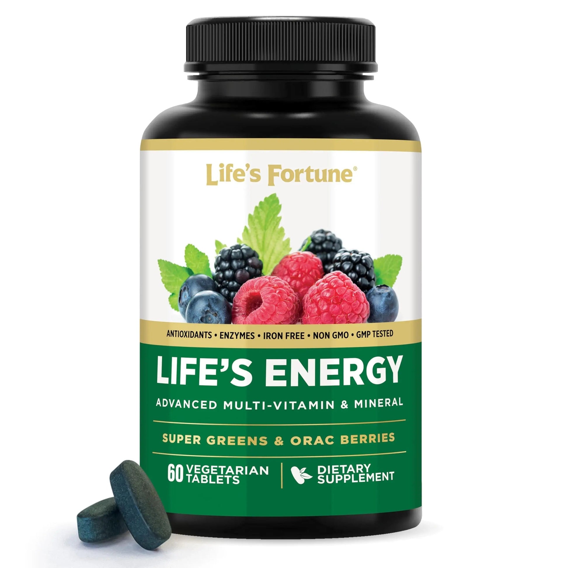 Life's Energy Advanced Daily Multivitamin for Men & Women, Energy and Immune Support Supplement with Super Greens, Antioxidants, Enzymes Life's Fortune buy supplements canada