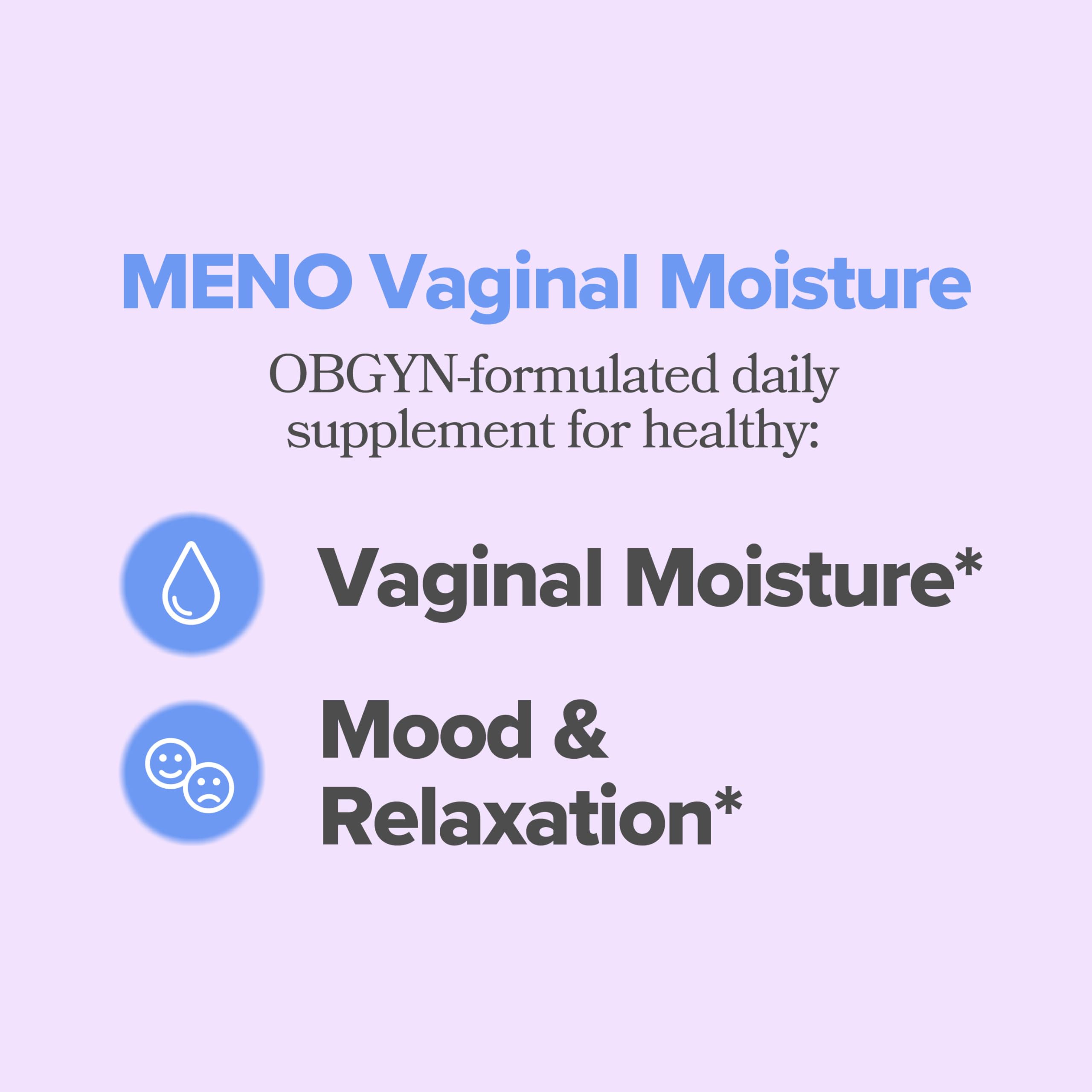 MENO Vaginal Moisture Support Capsules – OBGYN-Formulated to Support Healthy Vaginal Moisture, Mood & Relaxation – Hormone-Free Supplements with Maca Root & Fenugreek Seed Extract – 30 Servings O Positiv buy supplements canada