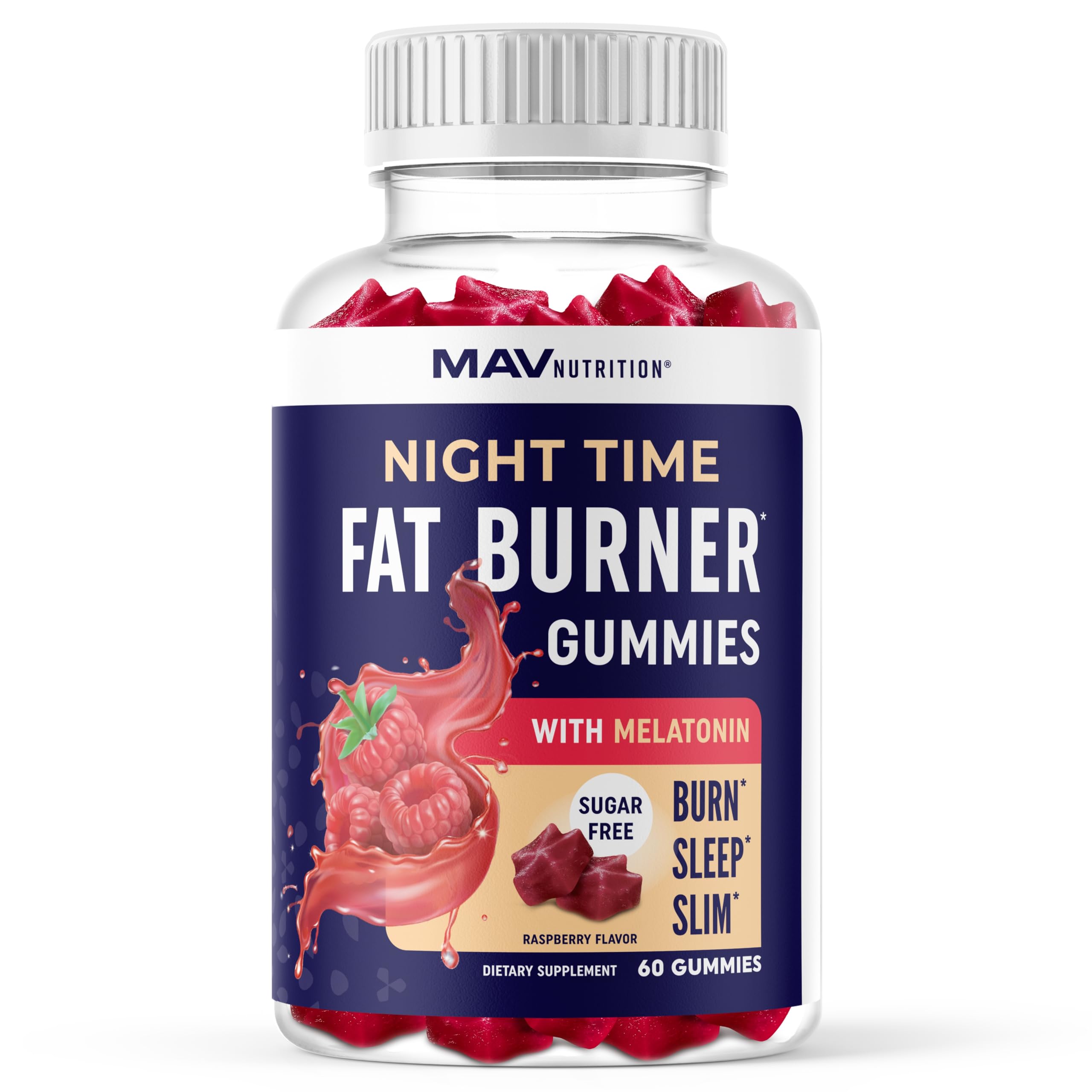 Sugar-Free Night Time Fat Burner Gummies for Sleep & Weight Loss Support | Hunger MAV NUTRITION buy supplements canada