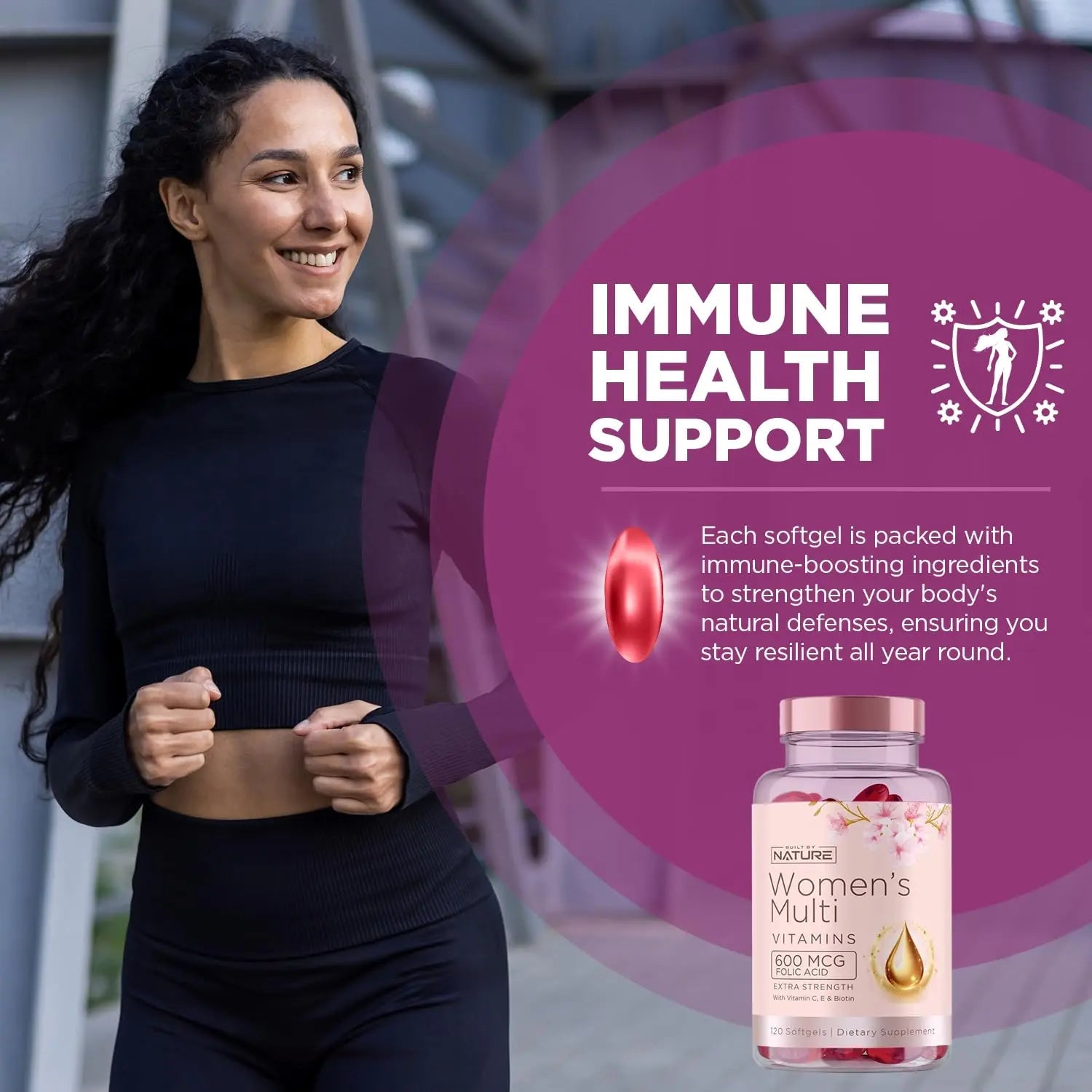 Built by Nature Vitamins for Women – Women's Complete Daily Multivitamin Supplement with A, B, C, D, E, Iron, Calcium, Magnesium and Multi Minerals Built by Nature buy supplements canada