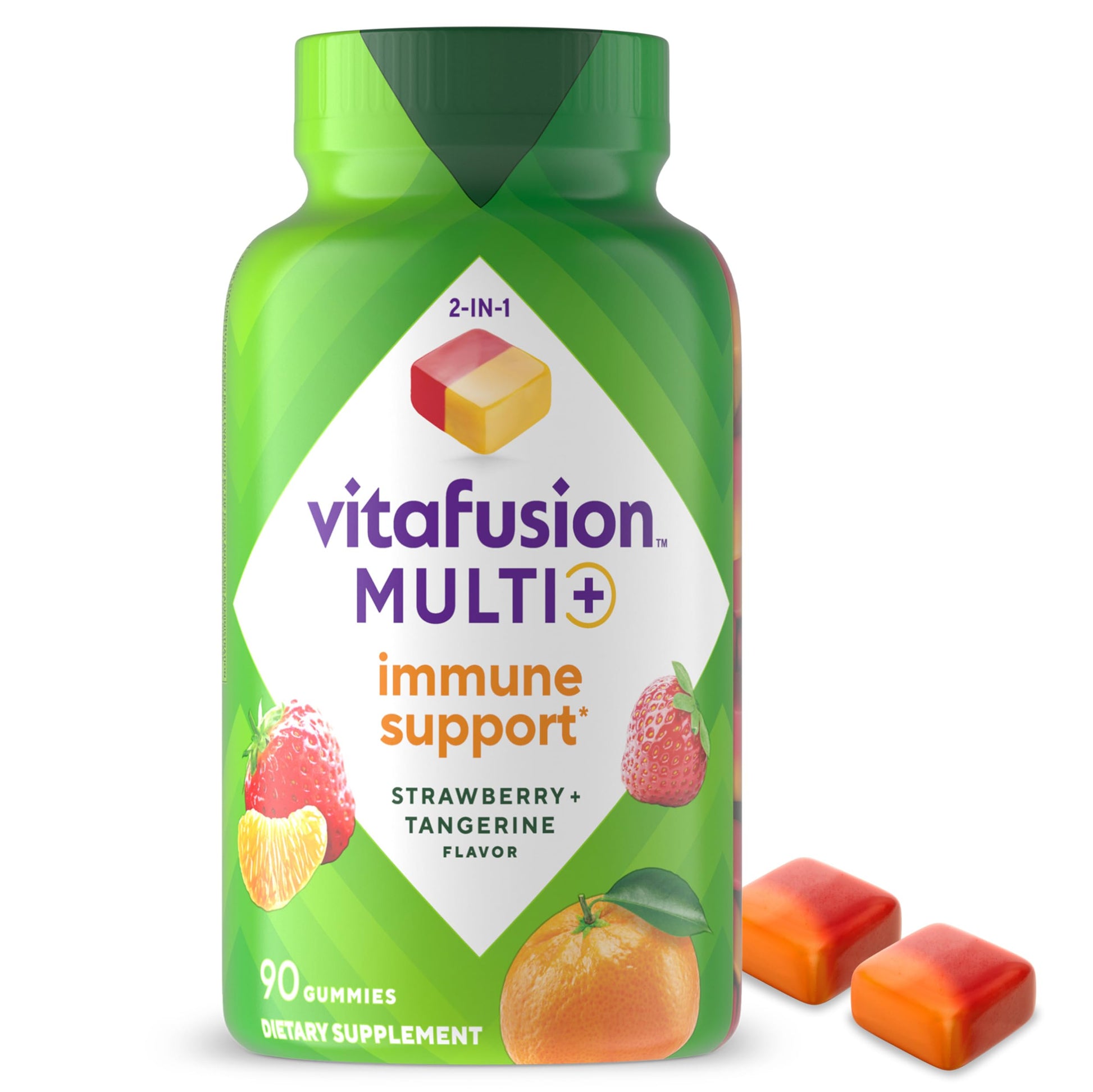 Vitafusion Multi+ Immune Support* – 2-in-1 Benefits & Flavors – Adult Gummy Vitamins with Vitamin C, Zinc Vitafusion buy supplements canada