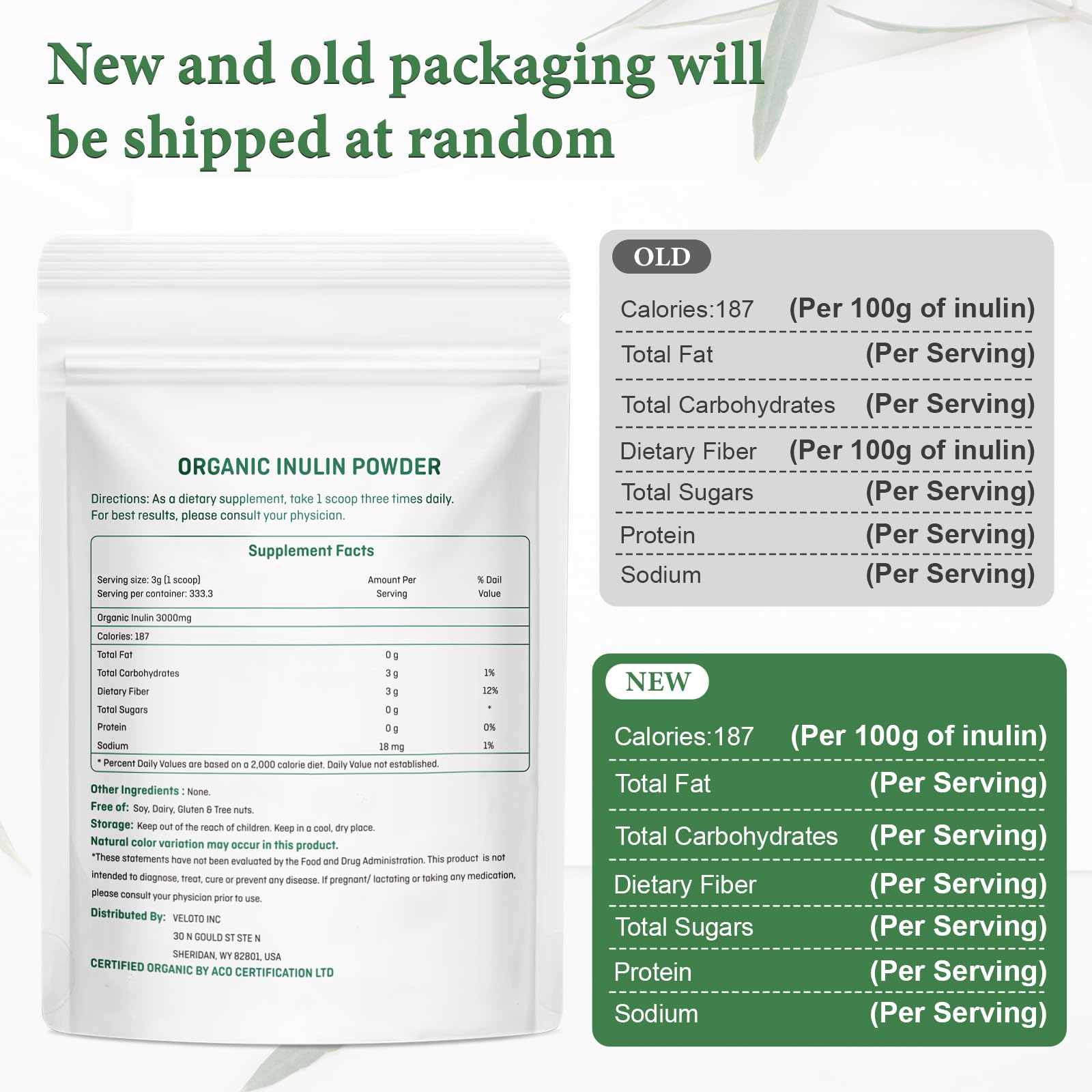 VELOTO Organic Inulin Powder – Prebiotic Fiber Supplement for Smoothies & Drinks, 2.2 lb, Flavorless, Water Soluble, Vegan & Non-GMO VELOTO buy supplements canada