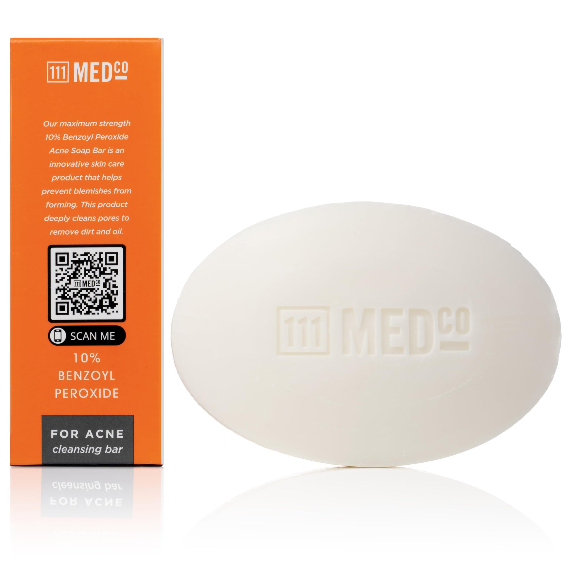 111MedCo 10% Benzoyl Peroxide Acne Treatment Cleansing Bar, Maximum Strength Medicated Face & Body Soap‑Free Bar 111MedCo buy supplements canada