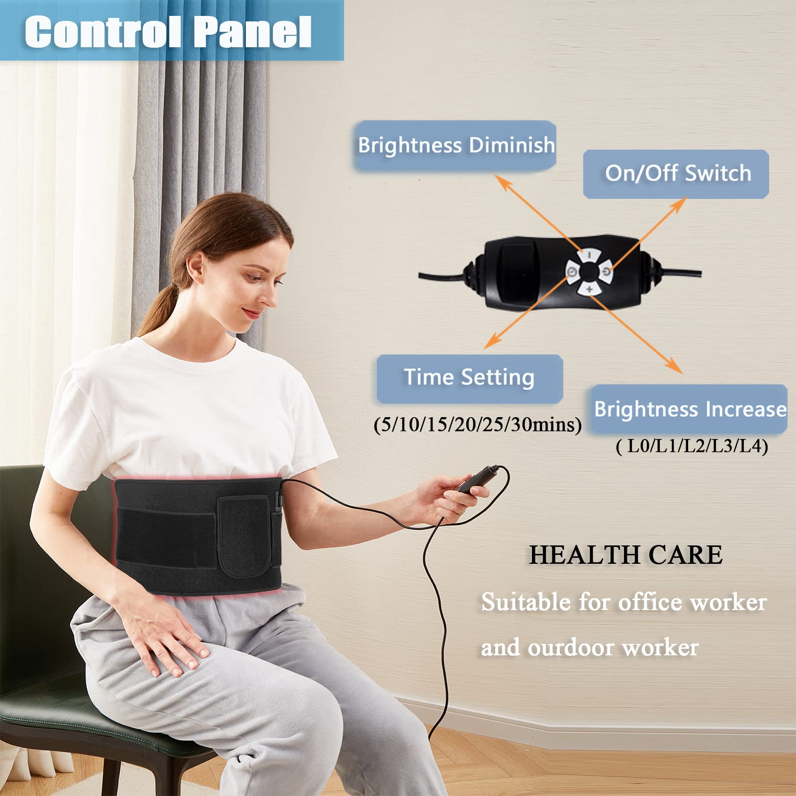 Naviocean Red Light Therapy Belt Device for Body Pain Waist, Infrared Wearable Pad Deep Therapy Wrap Naviocean buy supplements canada