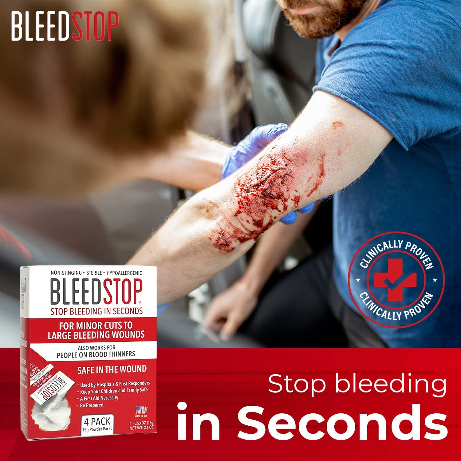 BleedStop™ First Aid Powder for Blood Clotting, Trauma Kit, Blood Thinner BleedStop buy supplements canada