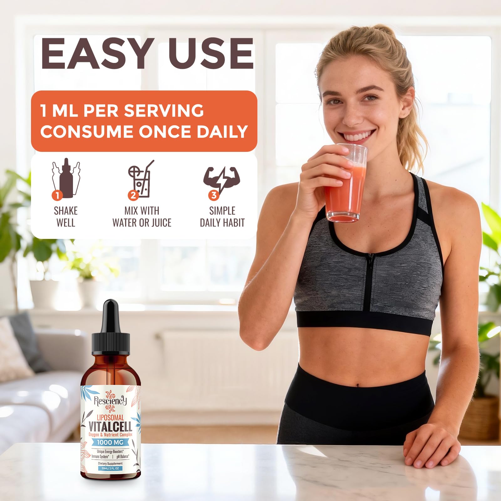 13-in-1 Liquid Oxygen Boost & Nutrient Supplement, Liposomal Optimized-Delivery Blend with Trace Minerals, Amino Acids, CoQ10, B Vitamins & Fulvic Acid, Daily Wellness Liquid Oxygen Drops, 2 fl oz Resciency buy supplements canada