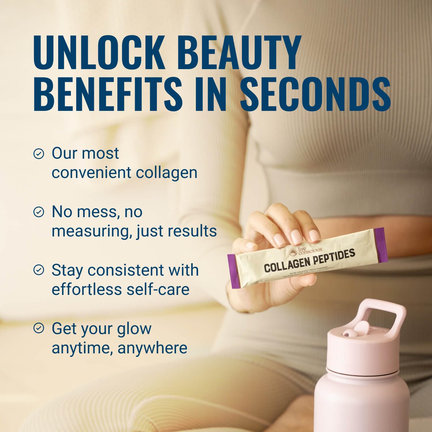 Live Conscious Collagen Peptides Powder - Naturally-Sourced Hydrolyzed Collagen Powder - Hair, Skin, Nail, and Joint Support - Type I & III Grass-Fed Collagen Live Conscious buy supplements canada