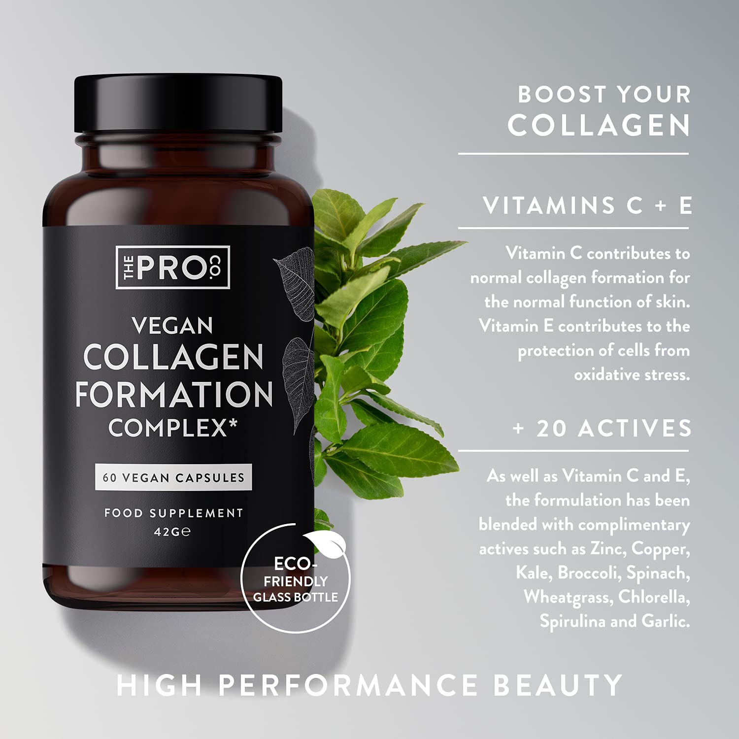 Premium Vegan Collagen Booster Supplement - Hair Skin & Nails Vitamins The Pro Co buy supplements canada
