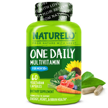NATURELO Mens Multivitamins for Men 50+ - One Daily Multivitamin for Men with Vitamins, Minerals & Organic Whole Foods, Boost Energy & Health, Non-GMO, 60 Vegetarian Capsules NATURELO buy supplements canada