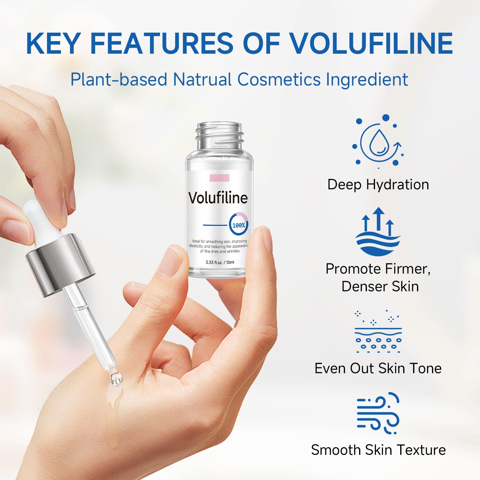 Volufiline Serum, Volufiline Under Eye Serum, Cosmetic Grade Ampoule for Skin Elasticity Improvement, Face & Body Fine Lines, Hydrating Texture, 10ml*2 GUDE GUDE buy supplements canada