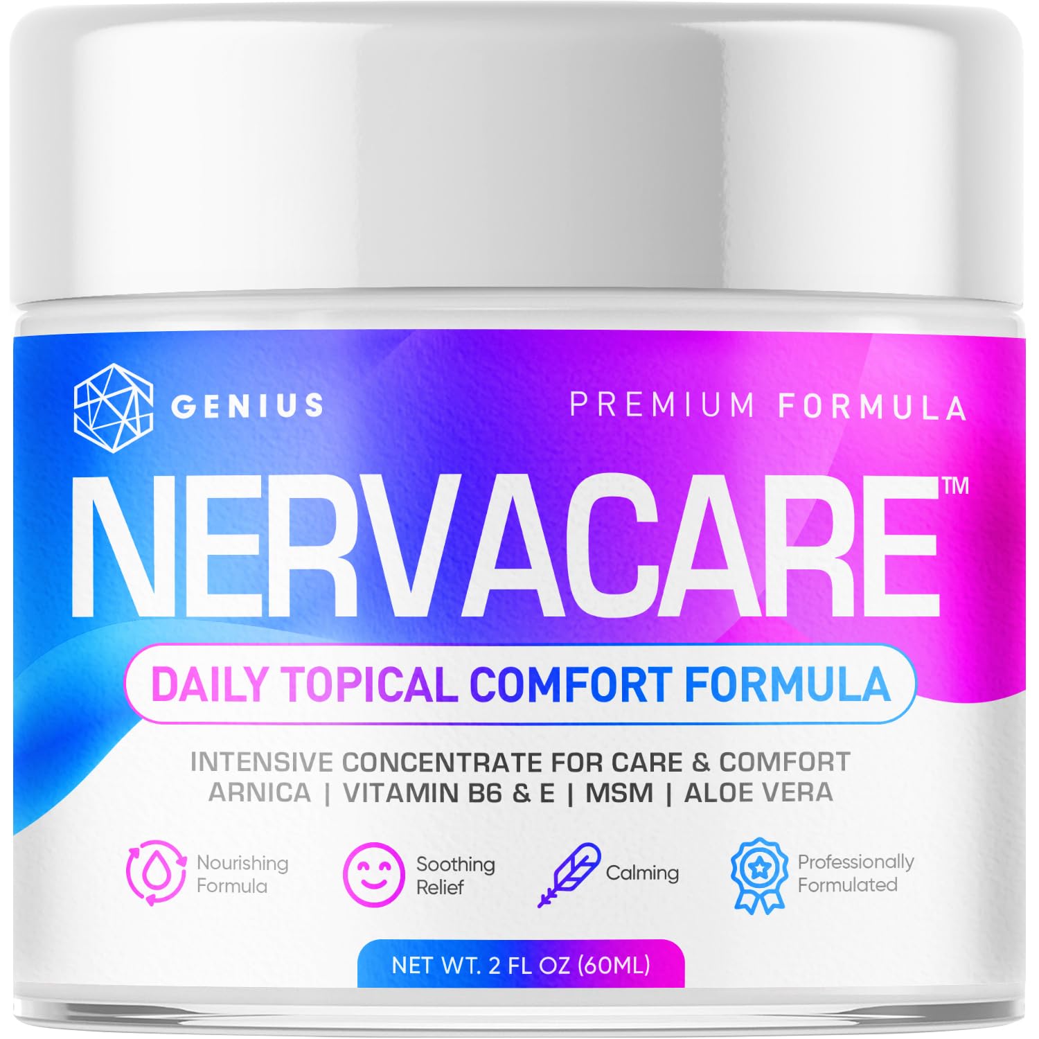 Genius Nervacare – Neuropathy Cream for Feet, Hands, Legs & Toes – Nerve Comfort Cream with Menthol, Arnica, MSM, Vitamin B6, Aloe Vera – Fast-Absorbing, Non-Greasy 2Oz GENIUS CURE buy supplements canada