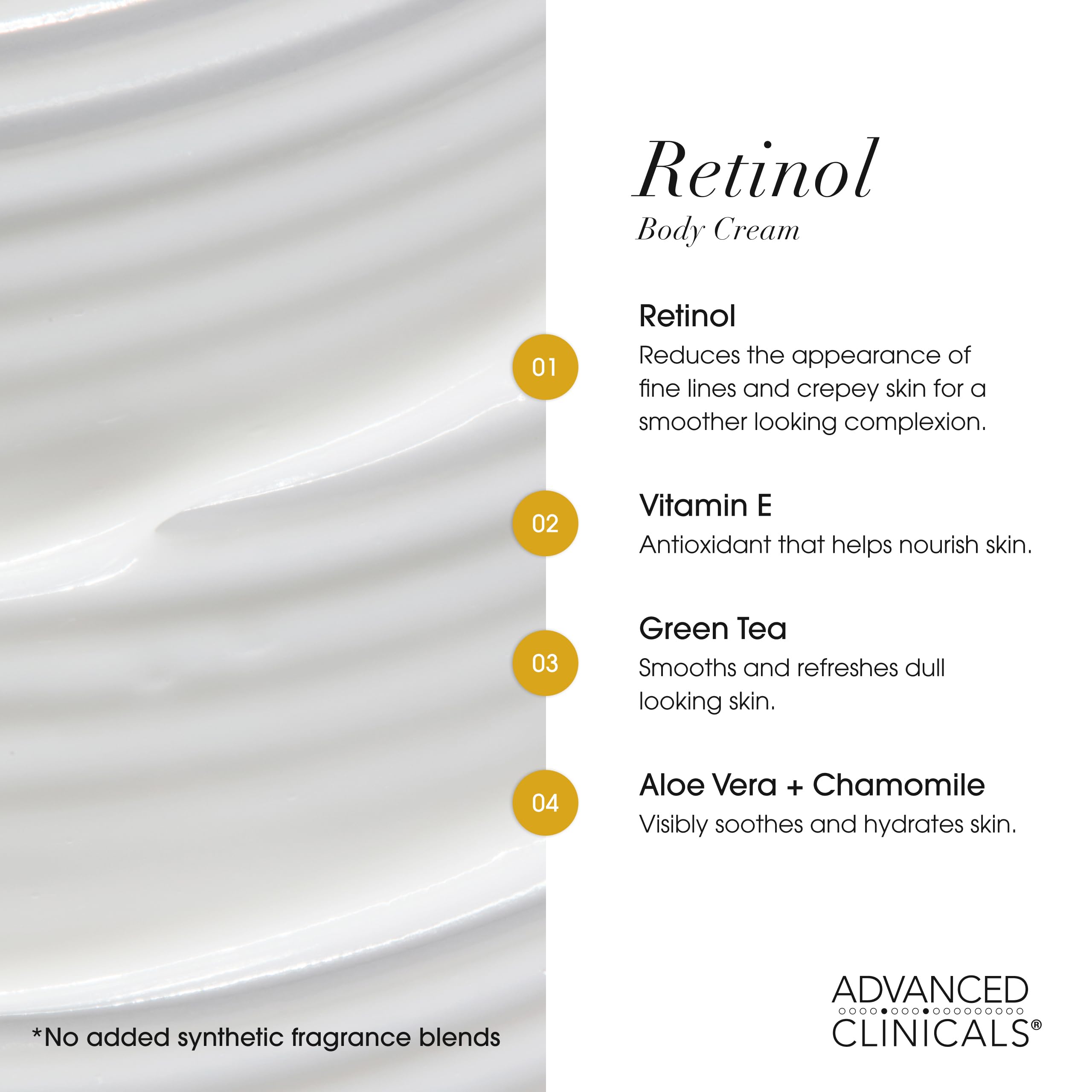 Advanced Clinicals Retinol Body Lotion & Face Moisturizer | Visible Anti Aging Skin Care Retinol Body Cream For Women & Men Targets Look Of Fine Lines Advanced Clinicals buy supplements canada